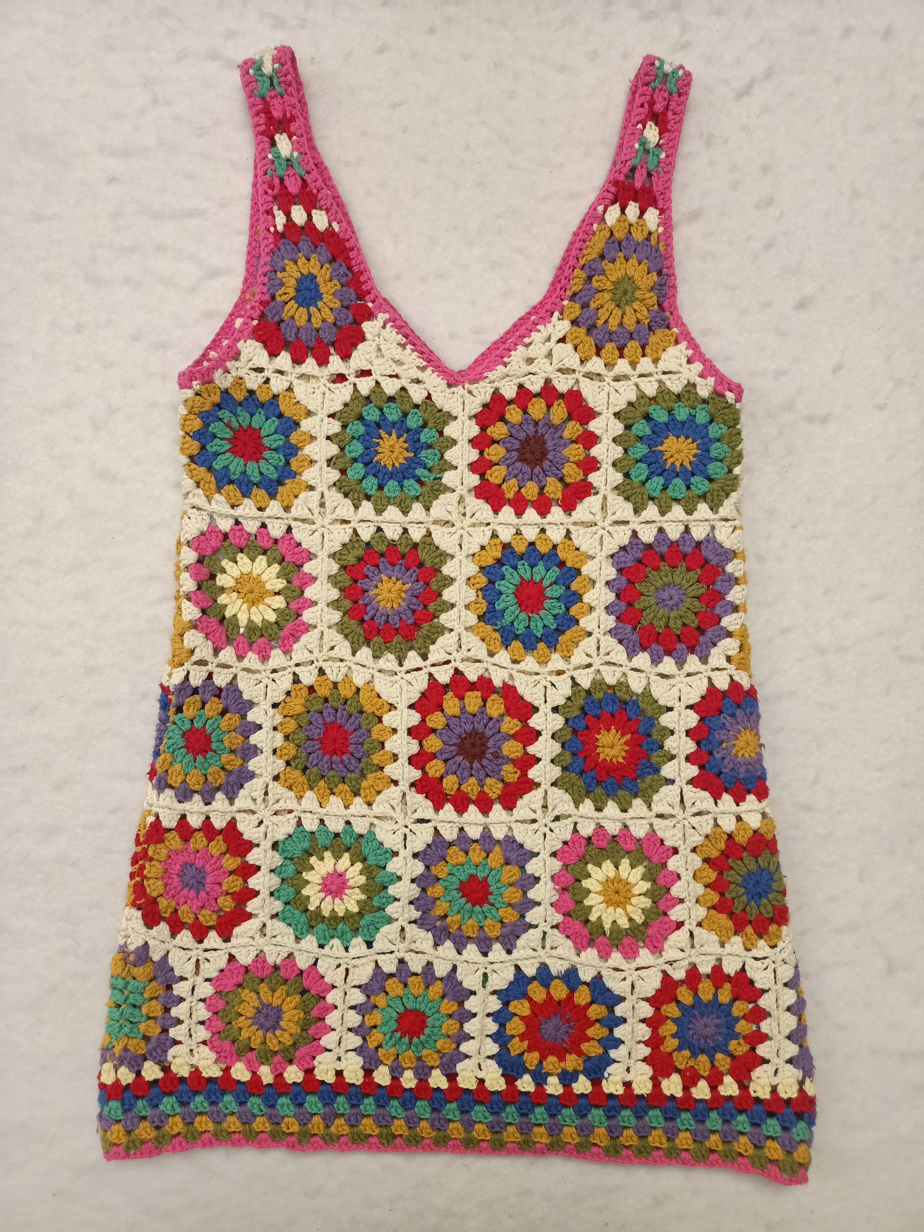 Ghanda Granny Square Crochet Dress