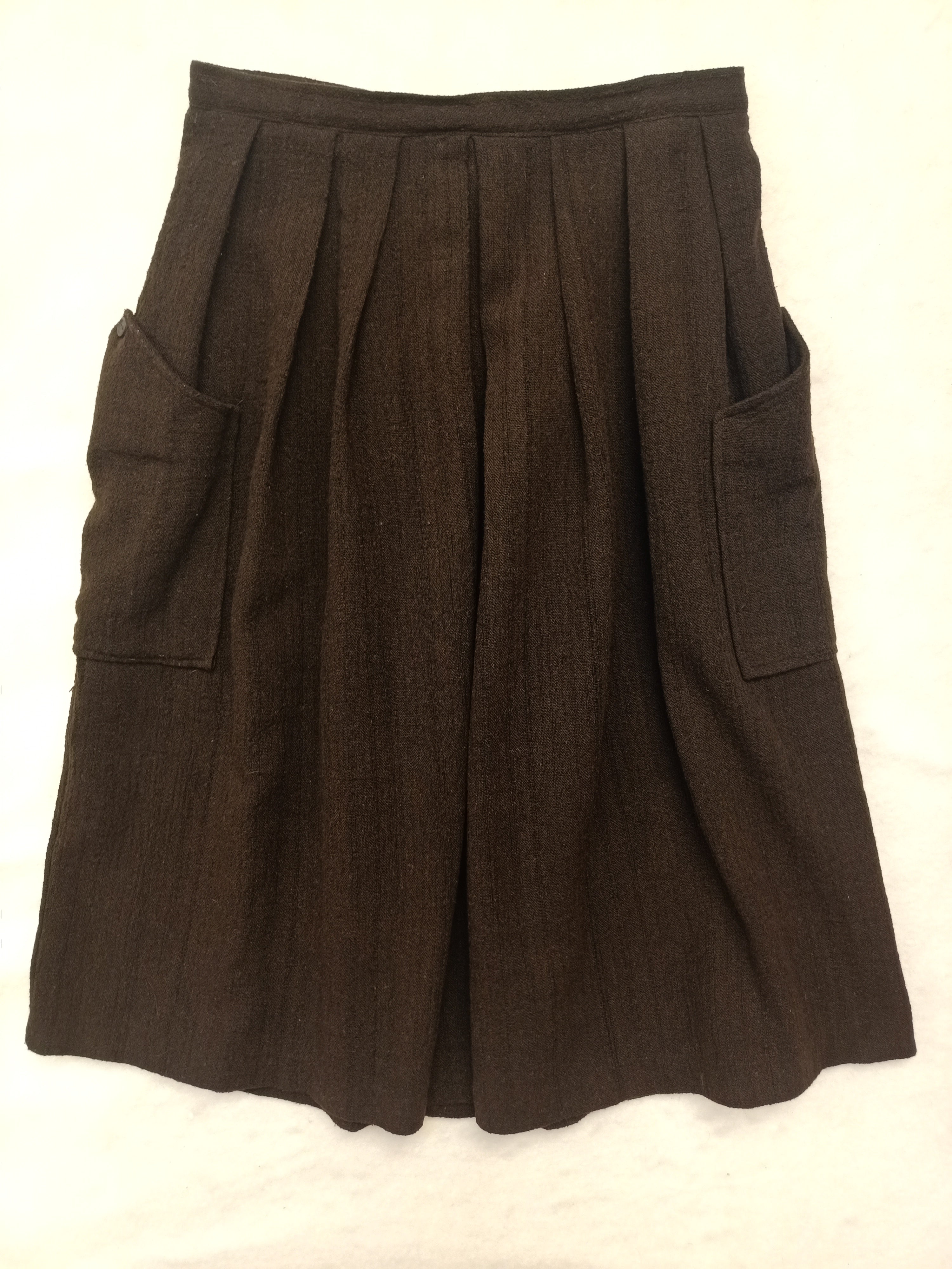 Vintage Statement Pockets Pleated Skirt