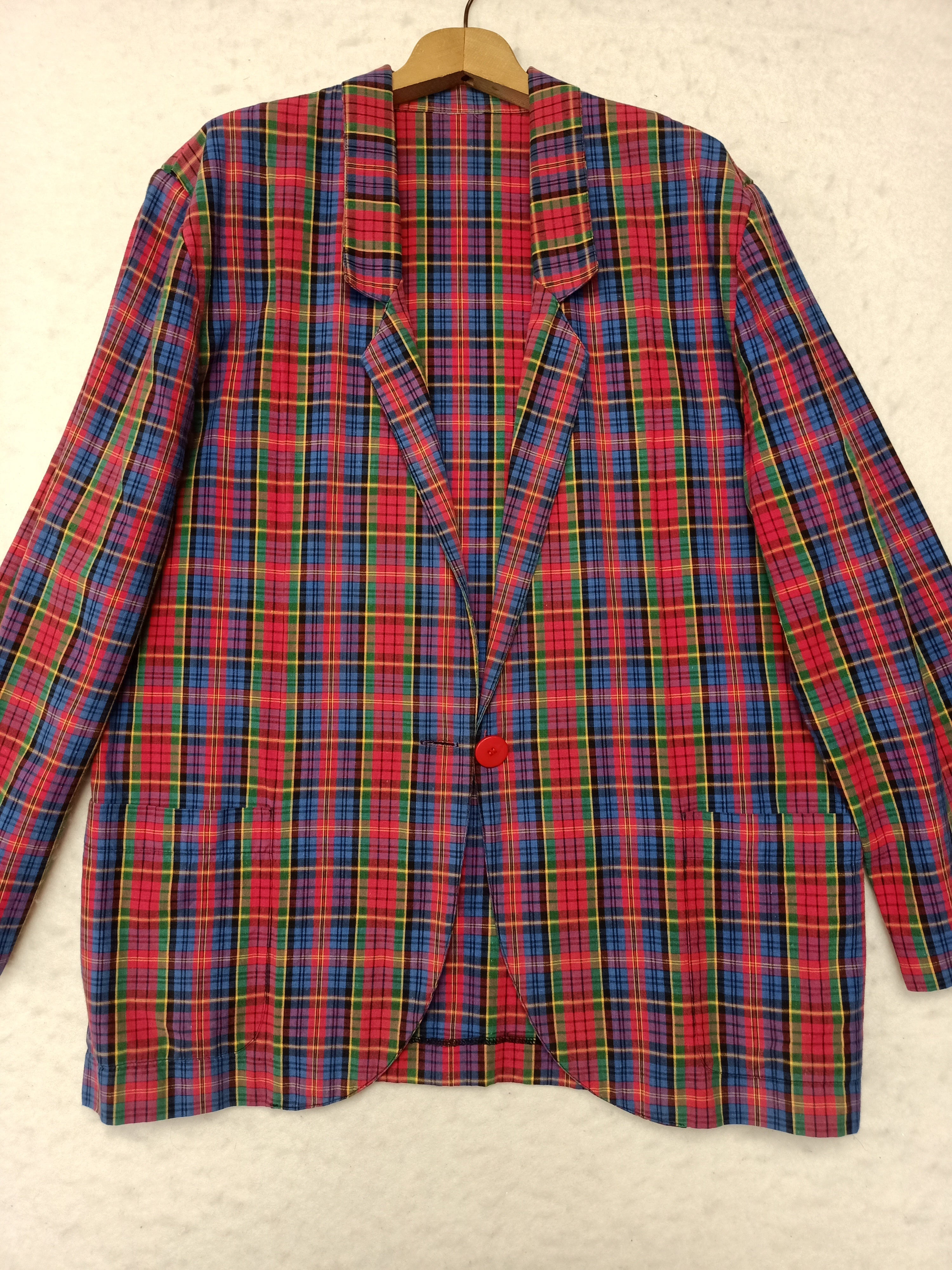 Vintage Bold Plaid Blazer