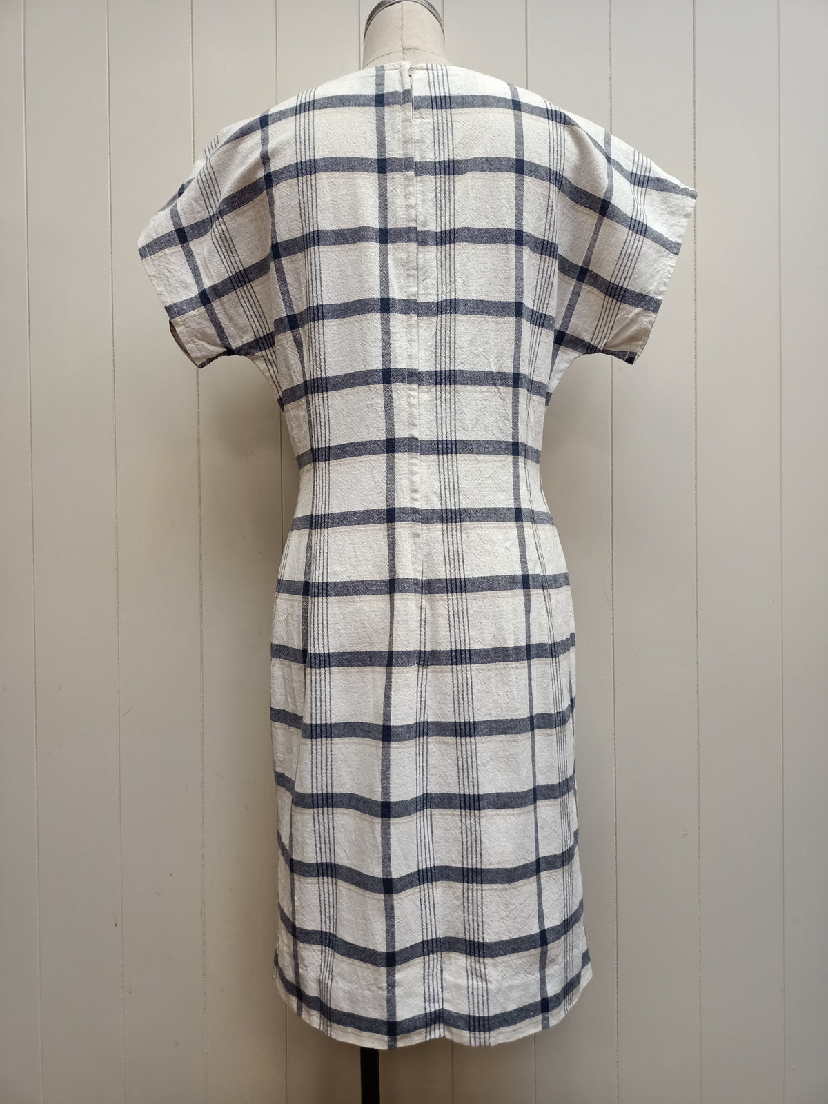 Vintage White Plaid Dress