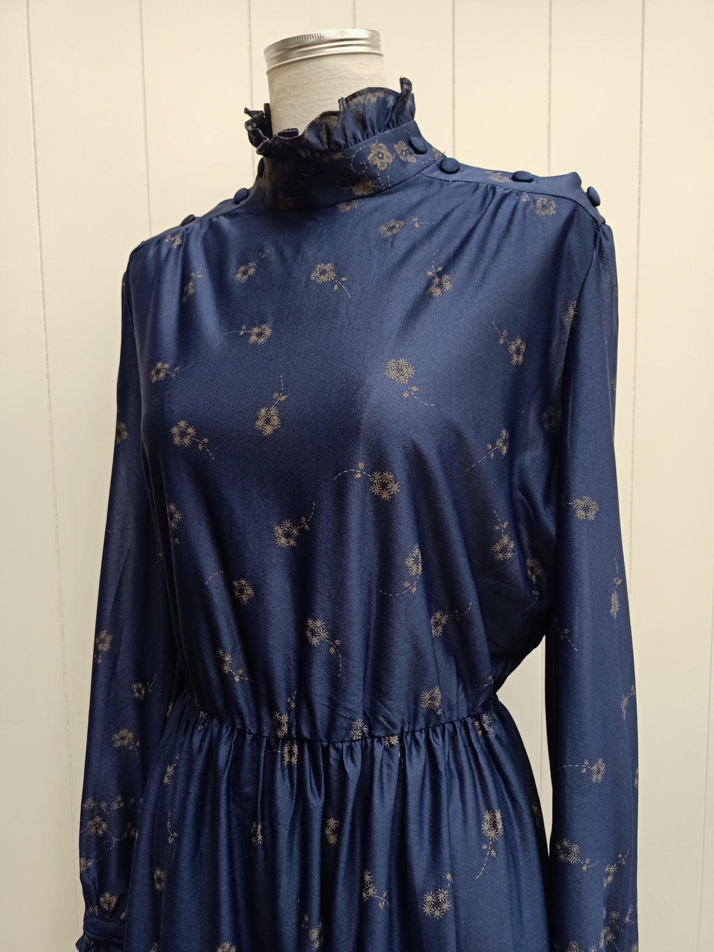Vintage Bonds The Knitmaker Navy Floral Dress