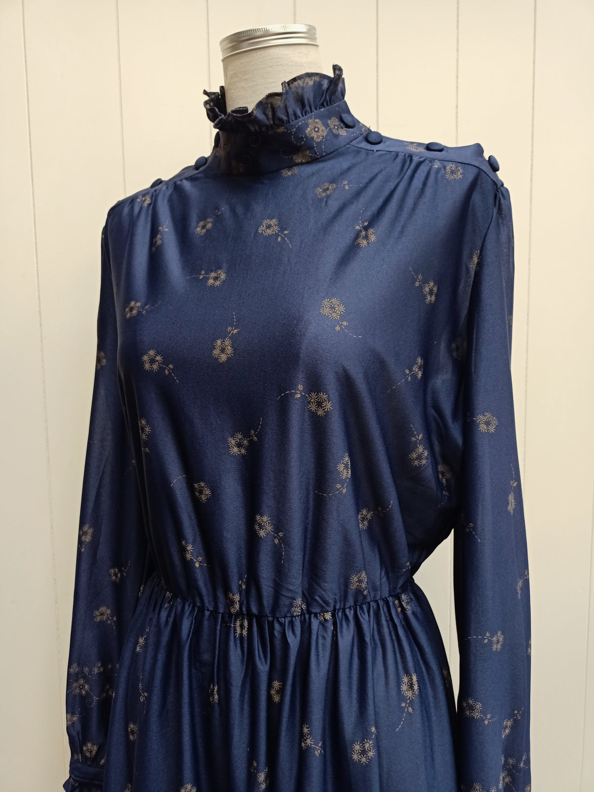 Vintage Bonds The Knitmaker Navy Floral Dress