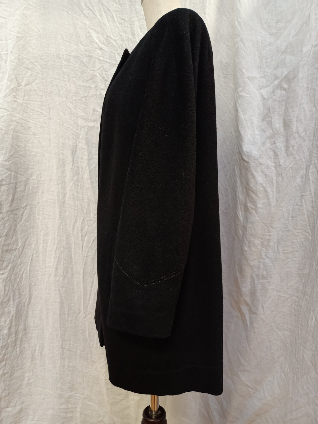 Floral Button Wool Coat