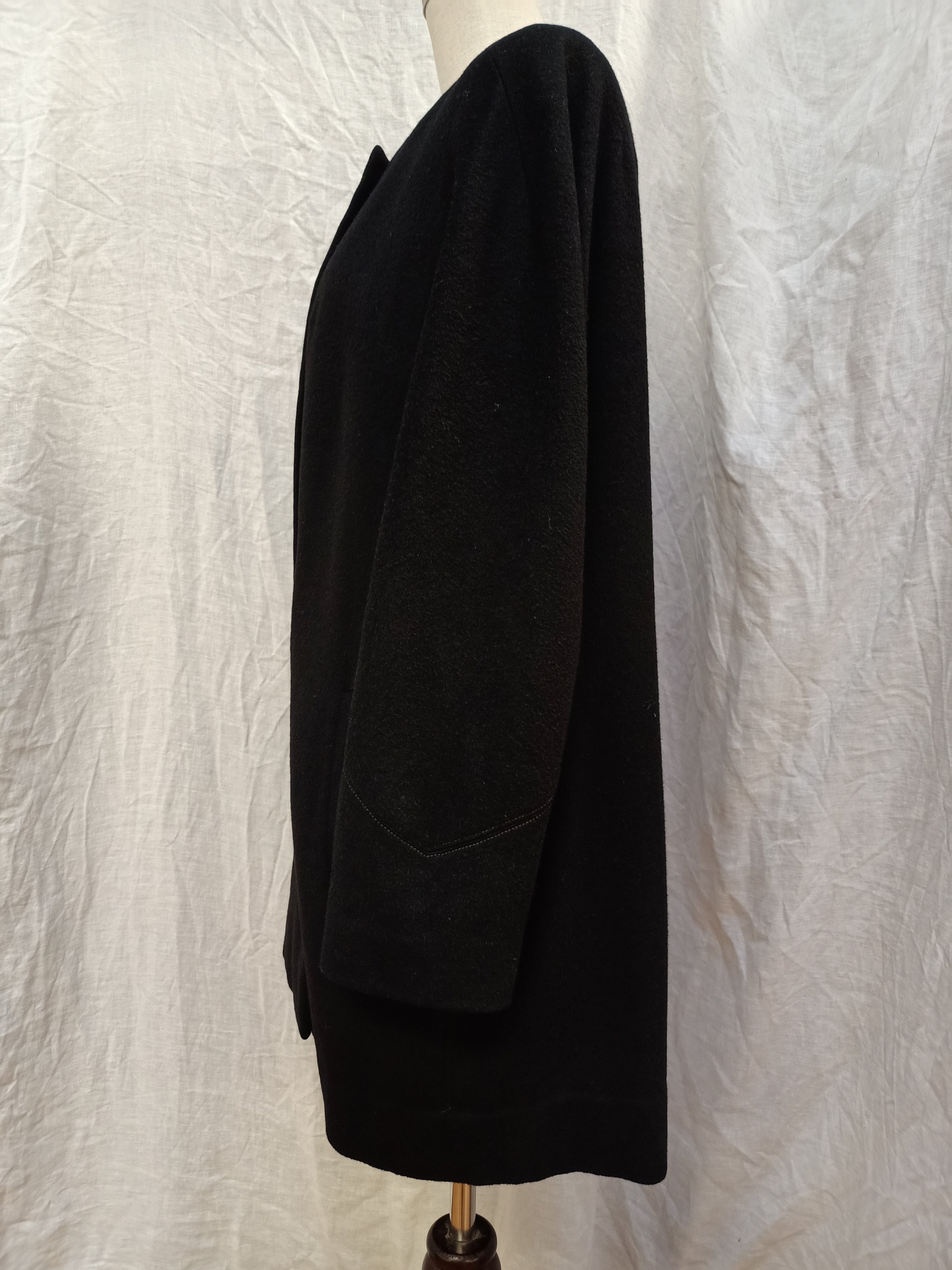 Floral Button Wool Coat