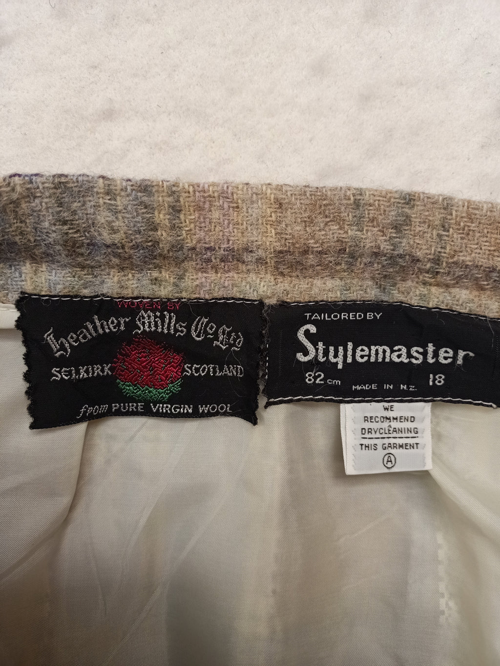 Vintage Stylemaster Plaid Wool Skirt