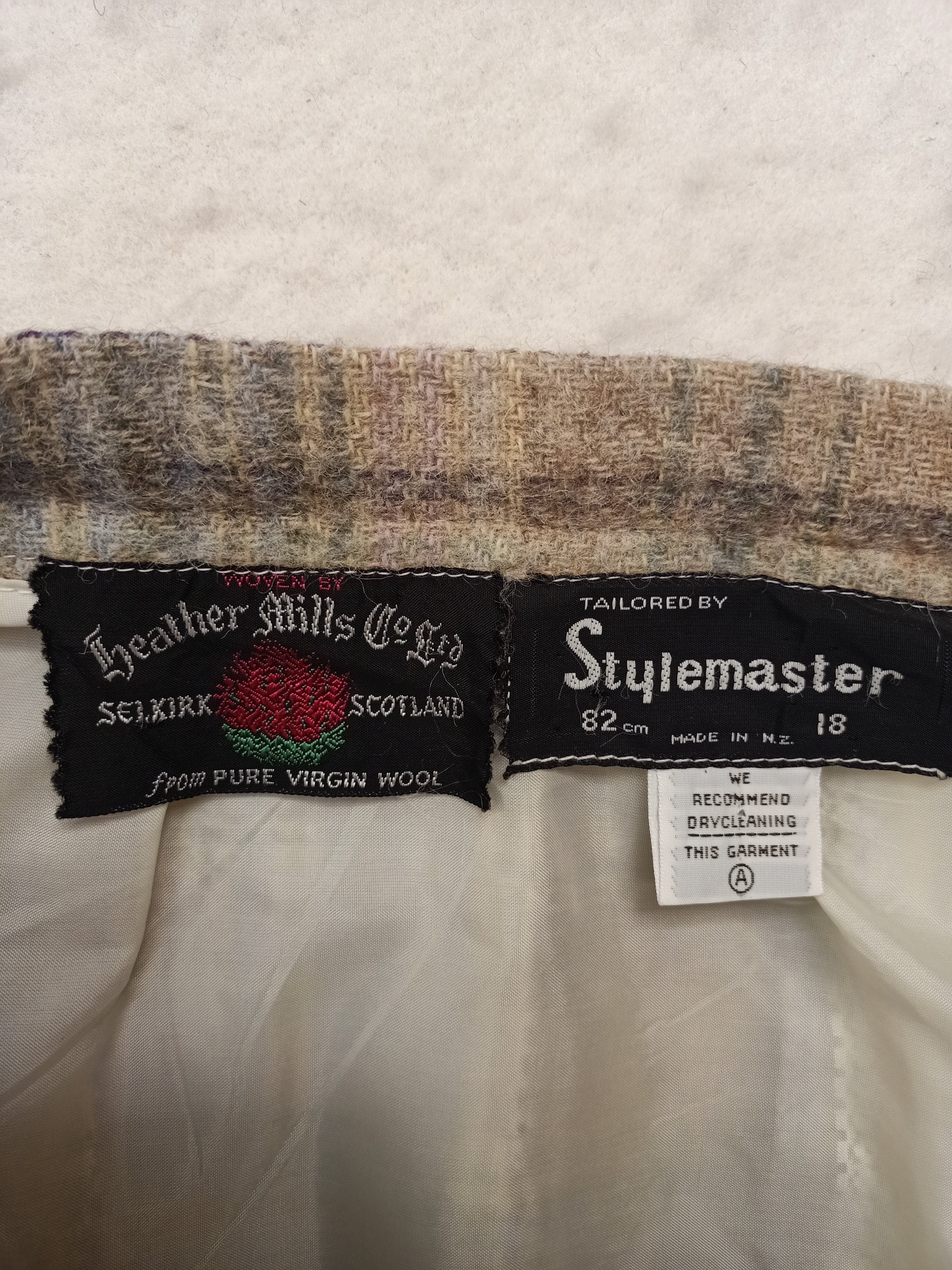 Vintage Stylemaster Plaid Wool Skirt