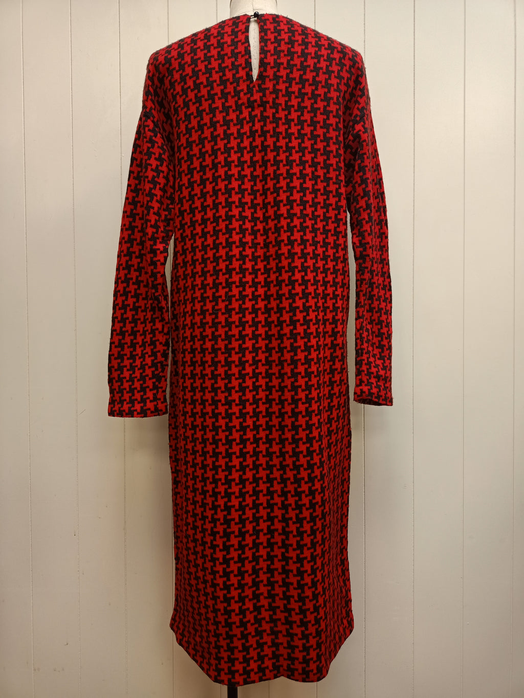 Vintage Red Herringbone Dress
