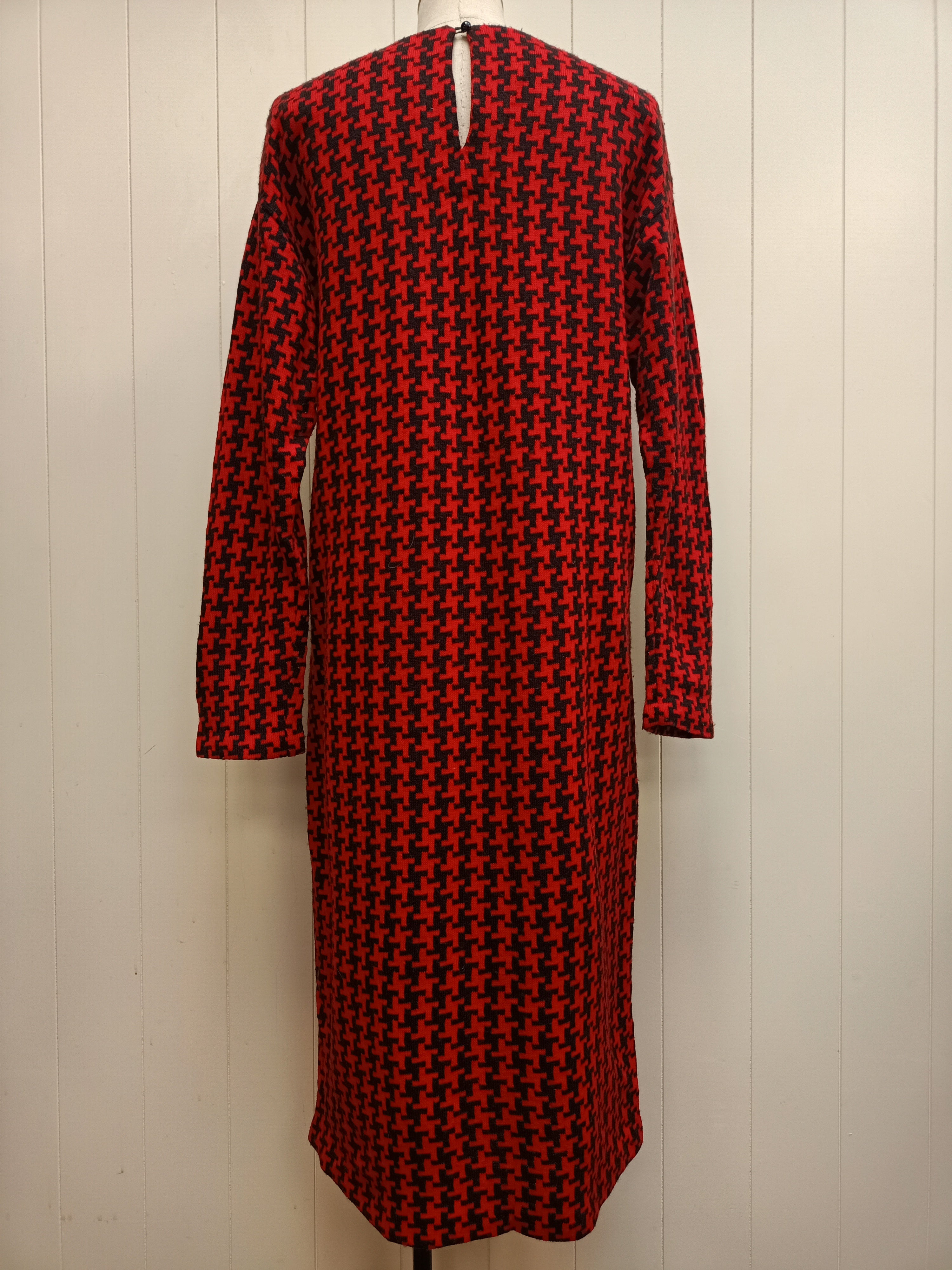 Vintage Red Herringbone Dress