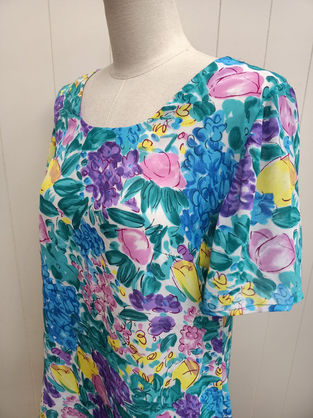 Vintage Paint Stroke Floral Shirt