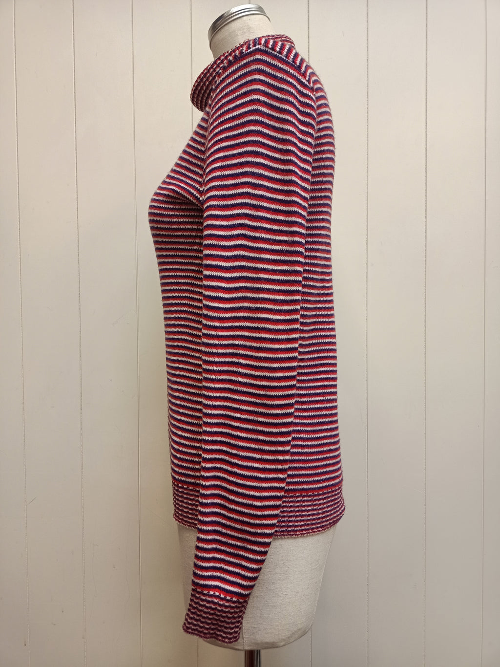 Vintage Turtleneck Striped Shirt