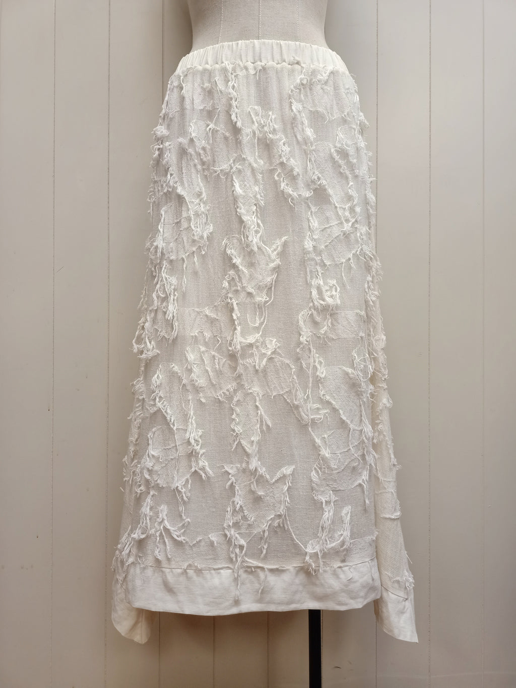Frayed Cotton Skirt