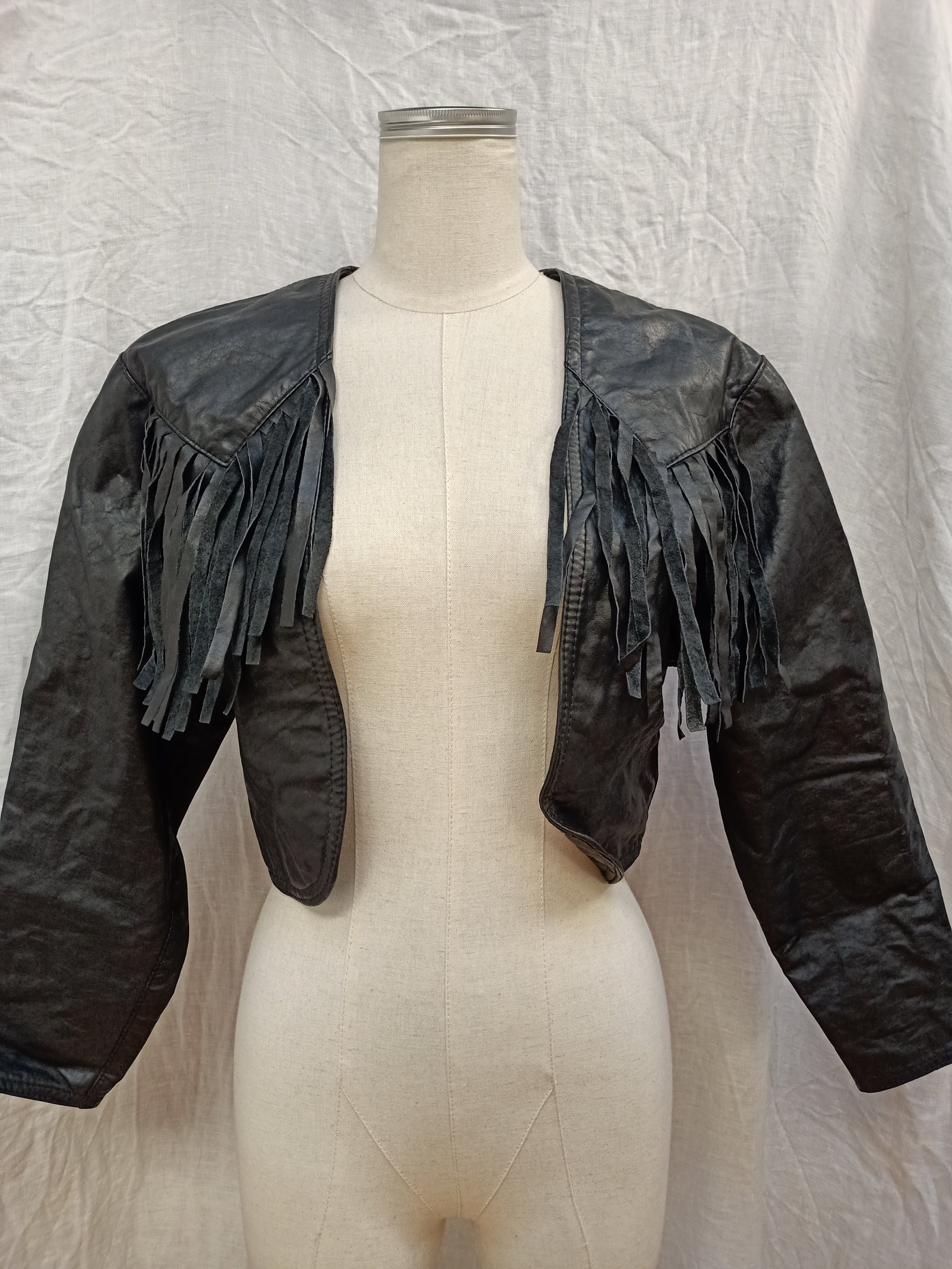 Tassel Leather Bolero