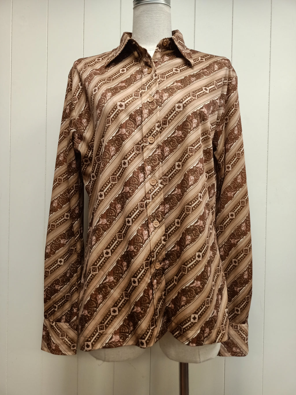 Vintage Medallion Striped Shirt