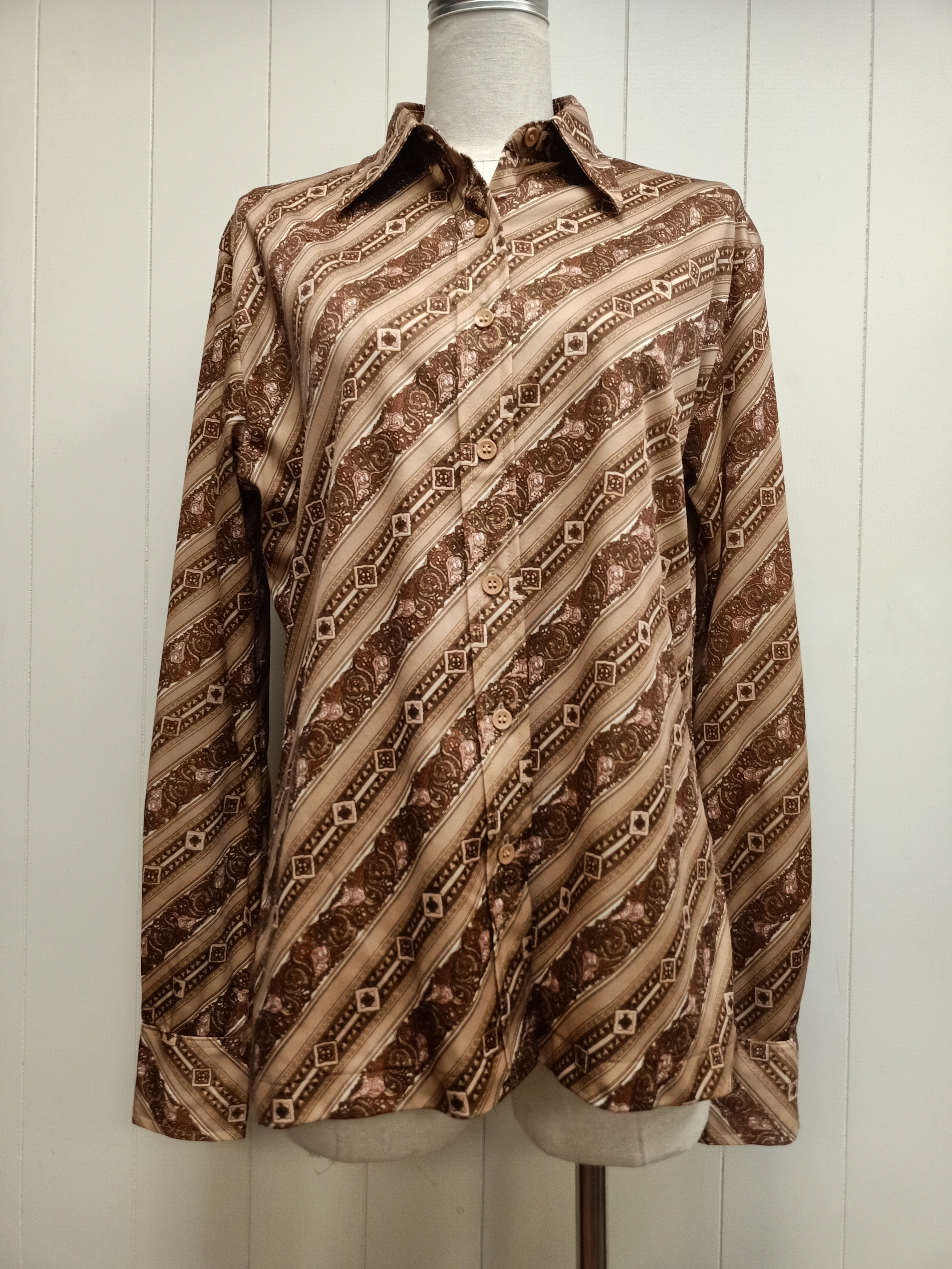 Vintage Medallion Striped Shirt