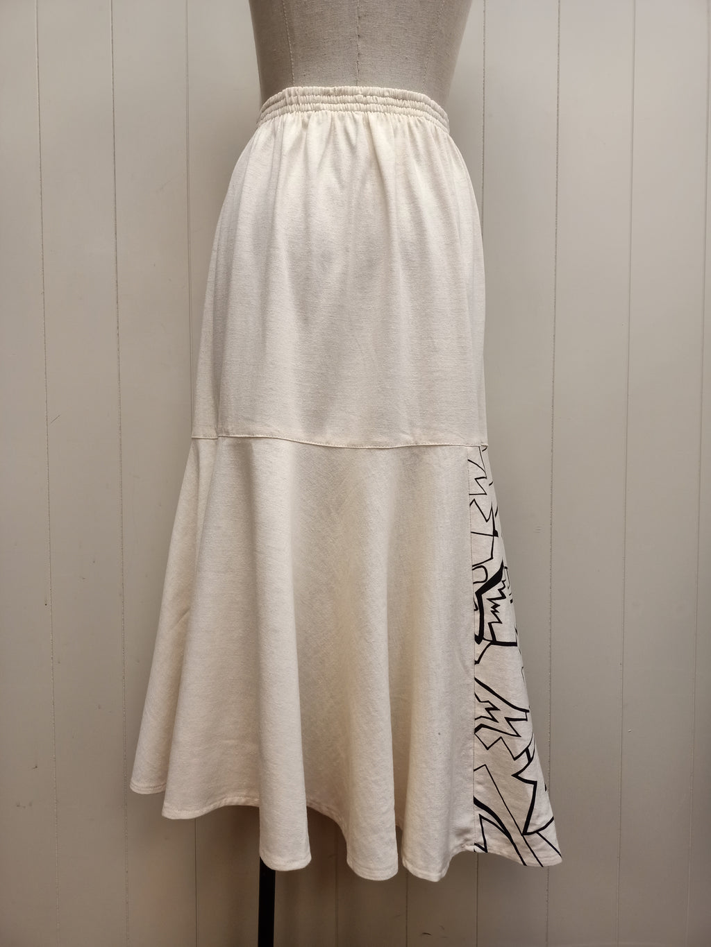 Vintage Abstract Flounce Skirt