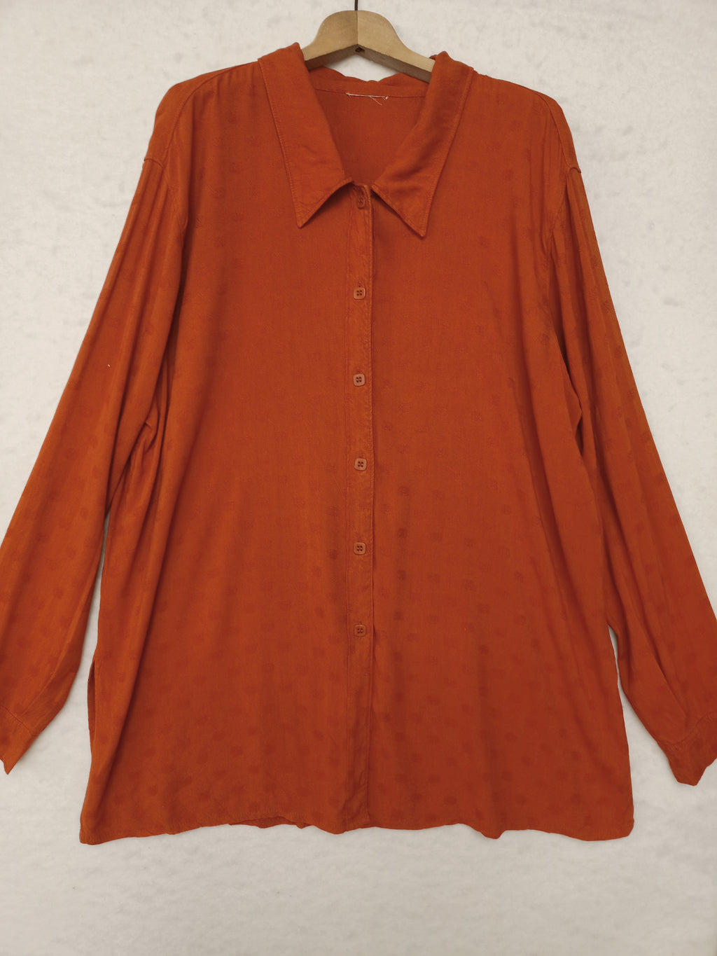 Vintage Orange Button Up Shirt