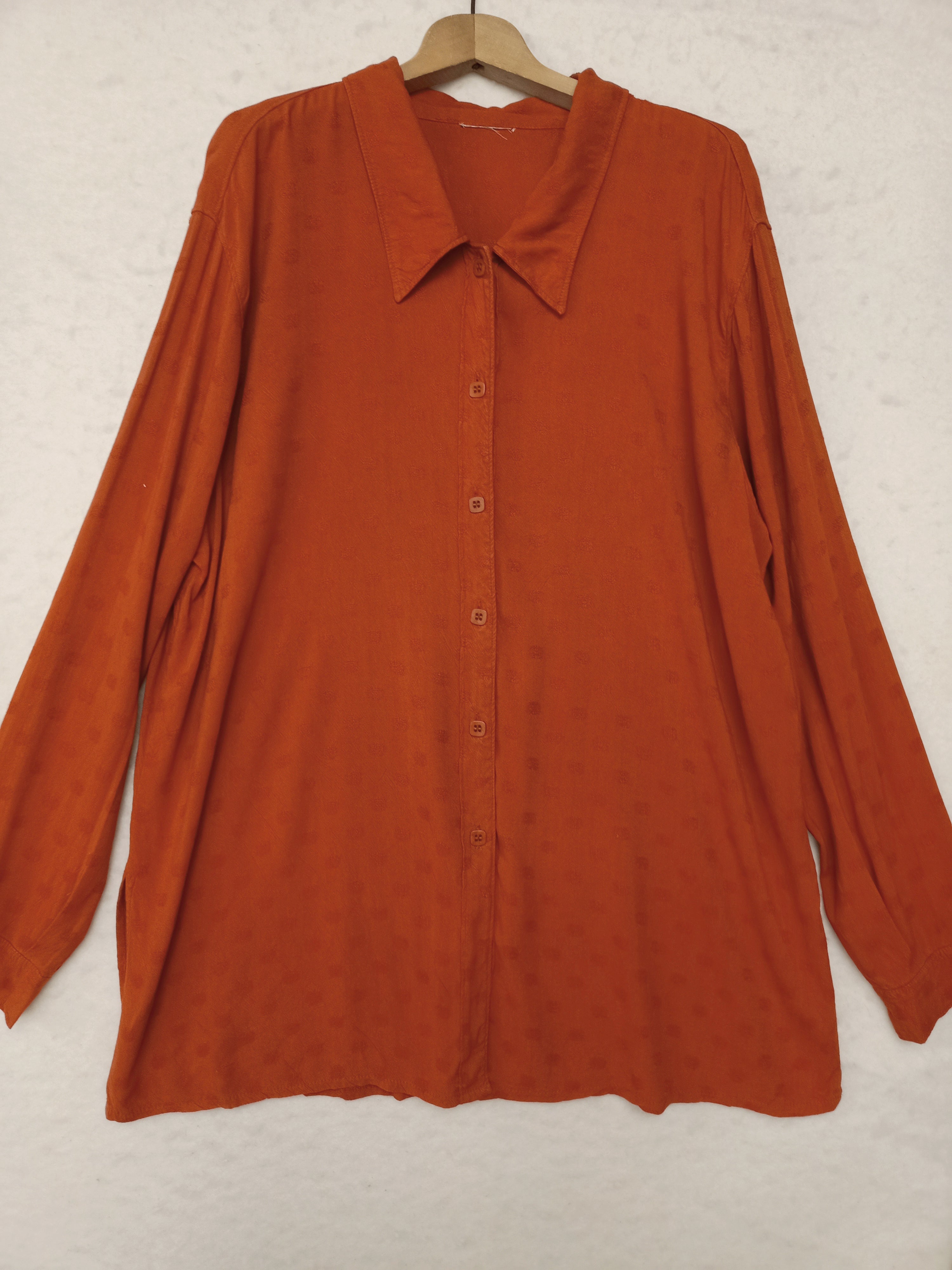 Vintage Orange Button Up Shirt