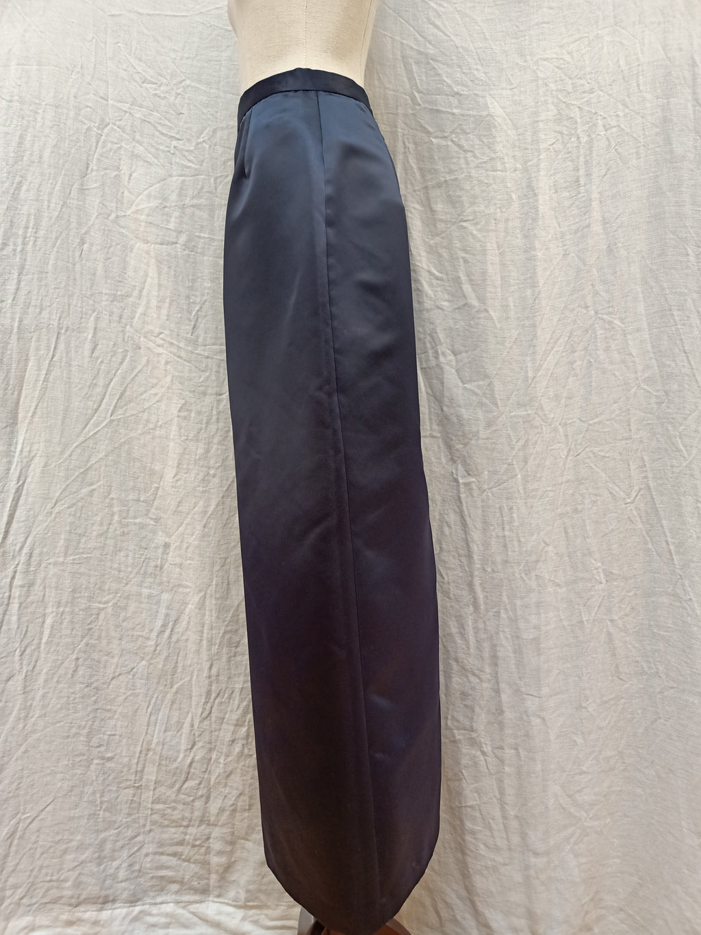 K Separates Navy Satin Skirt