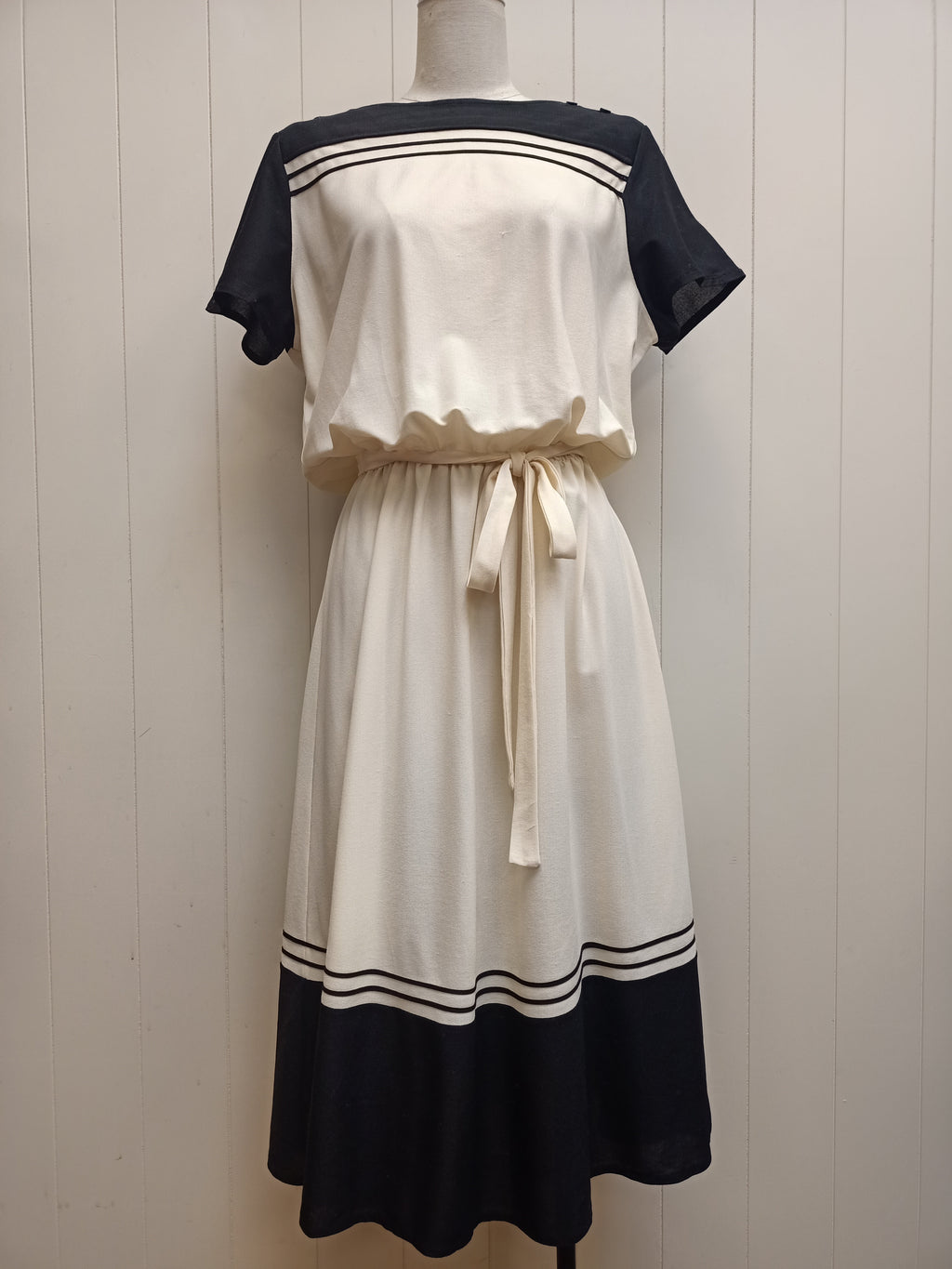 Vintage Estelle Rose Colour Block Dress