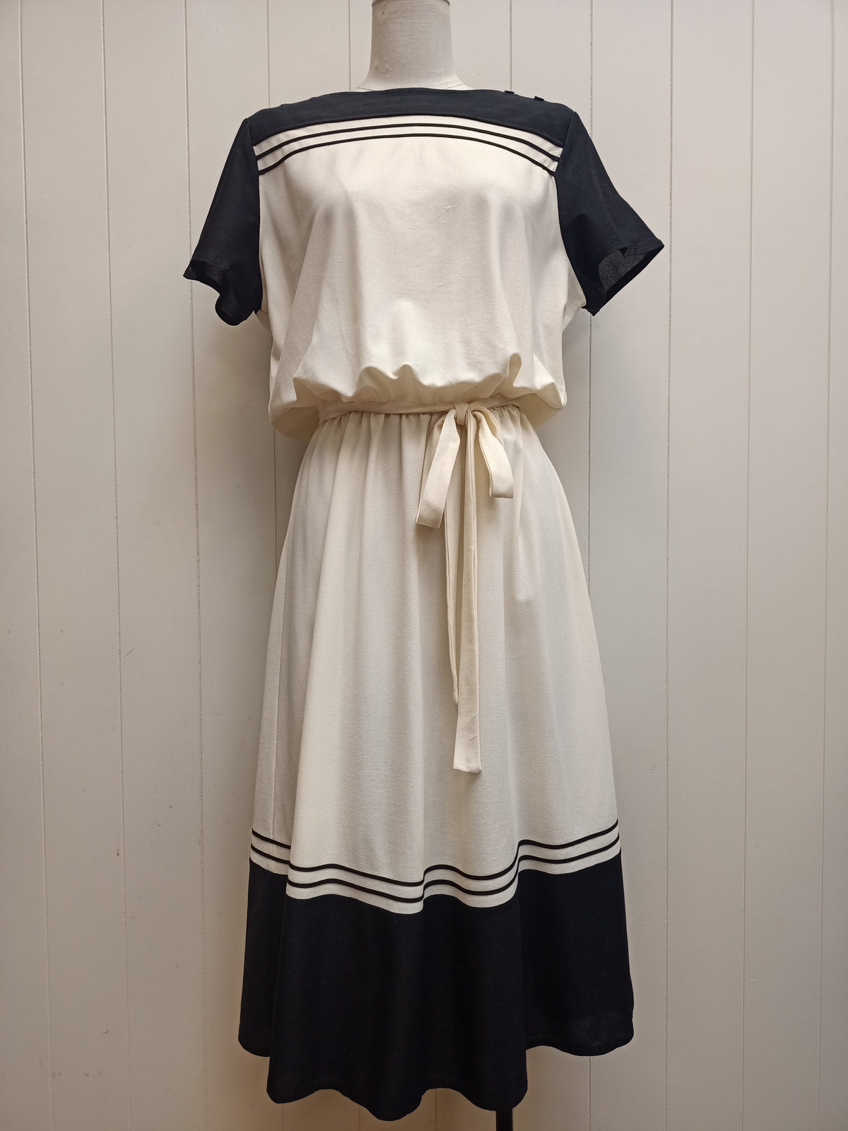 Vintage Estelle Rose Colour Block Dress