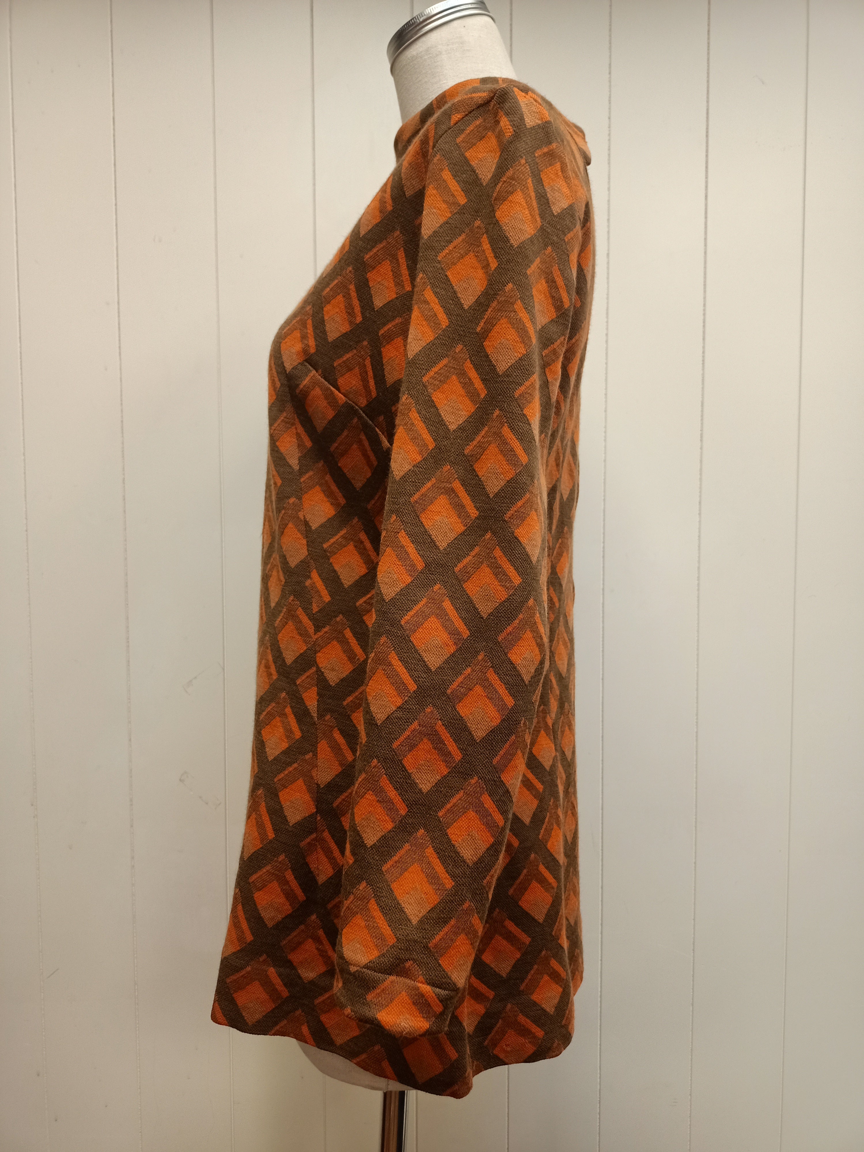 Vintage Orange Checkered Shirt
