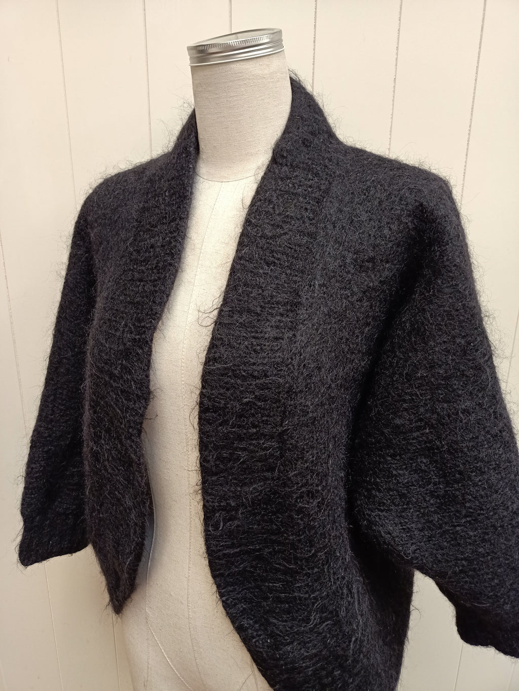 Vintage Black Knit Shrug
