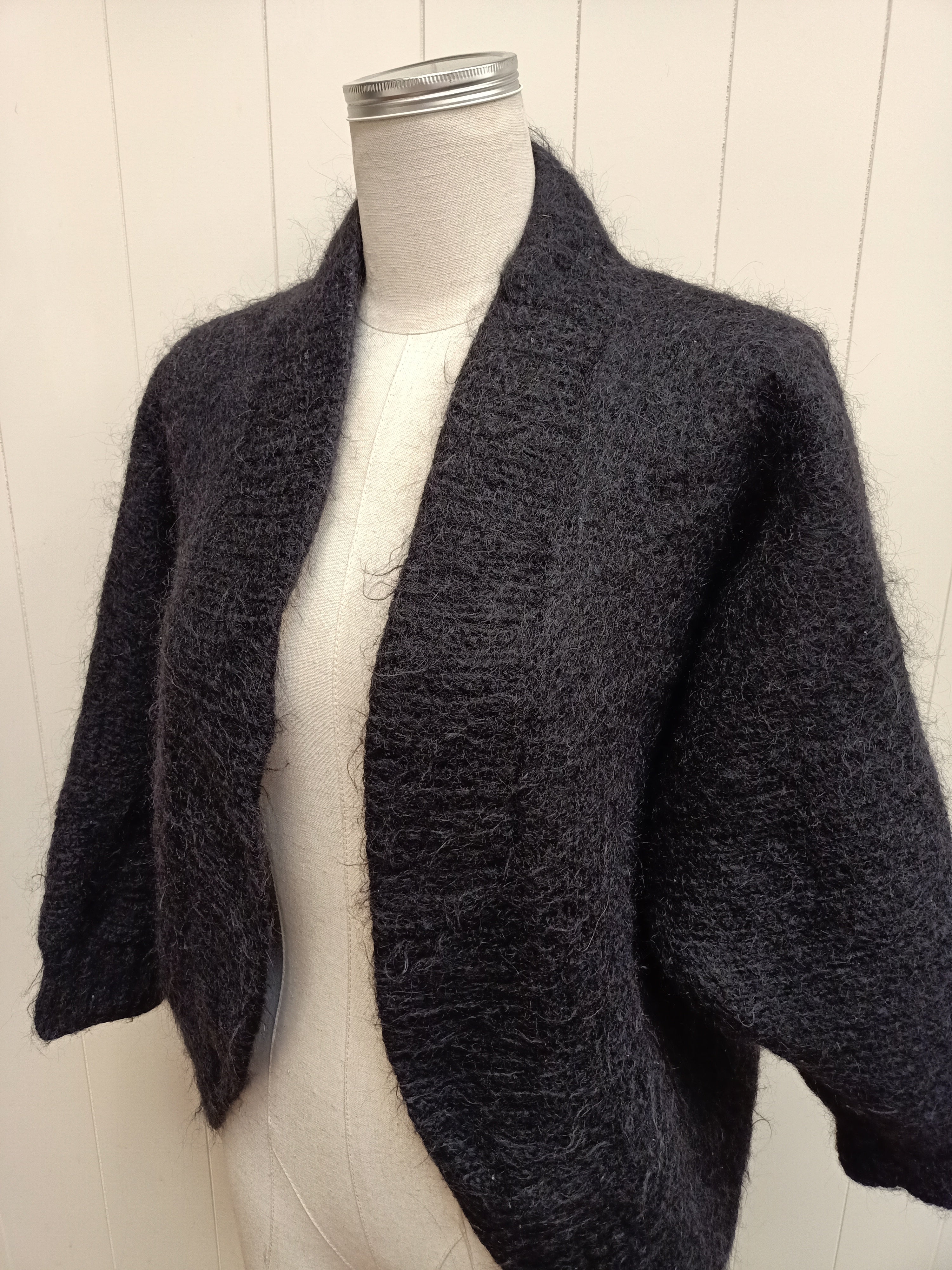 Vintage Black Knit Shrug