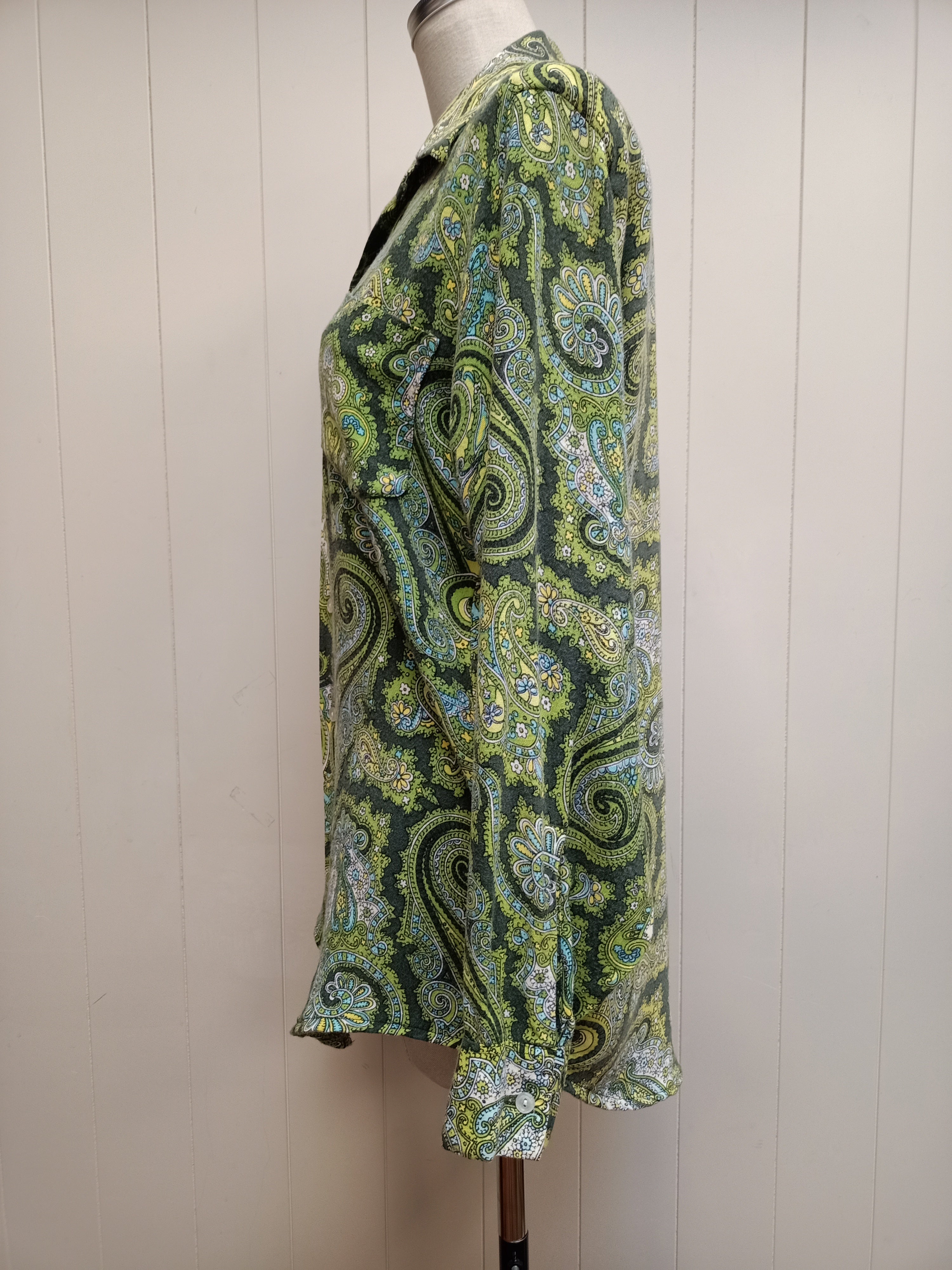 Vintage Paisley Green Shirt