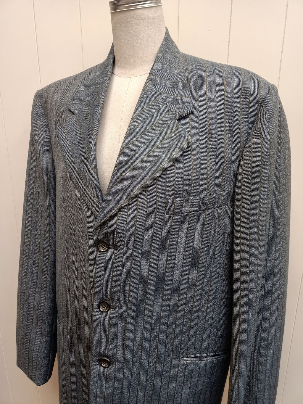 Vintage Mens Statesman Herringbone Suit