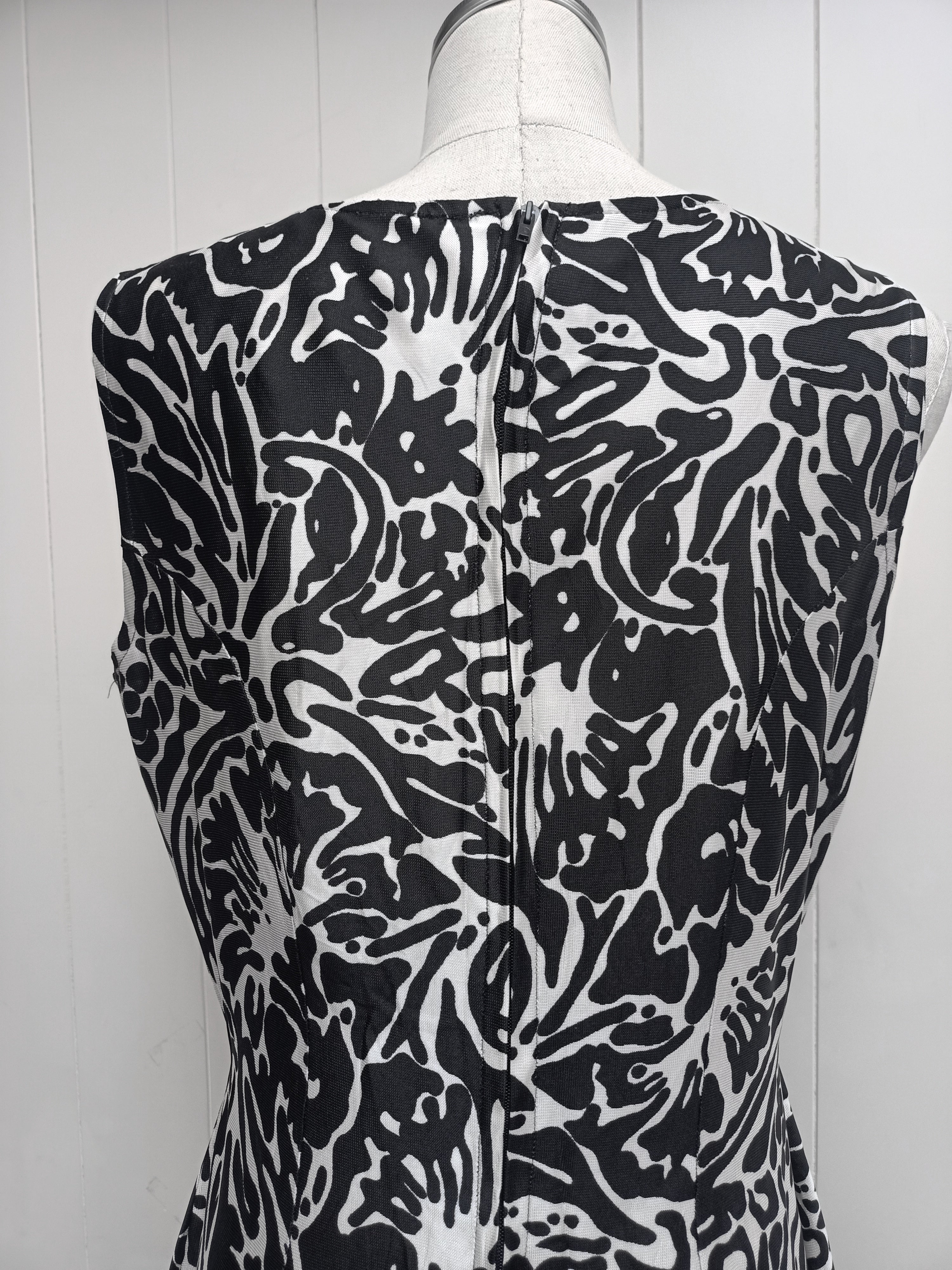 Vintage Abstract Floral Dress