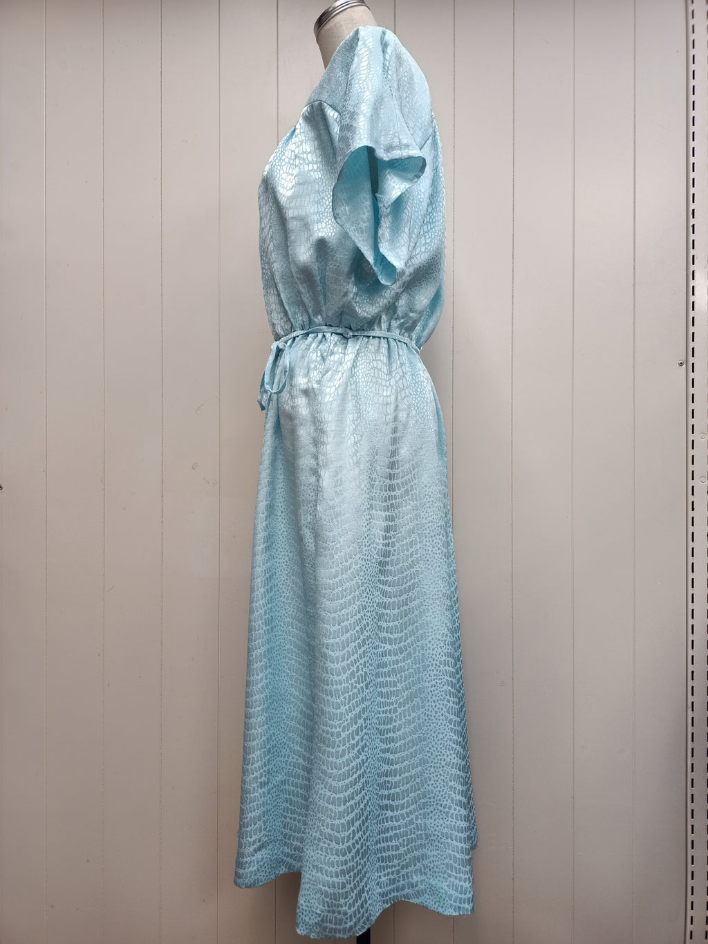 Vintage Snake Texture Satin Dress
