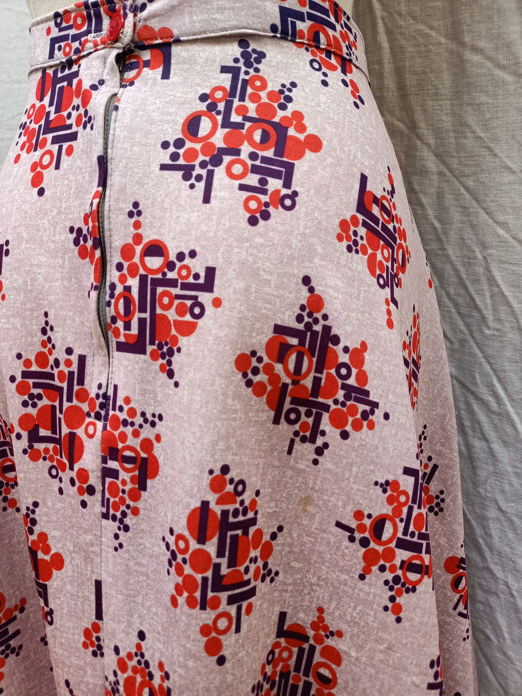 Vintage Abstract Dot Skirt