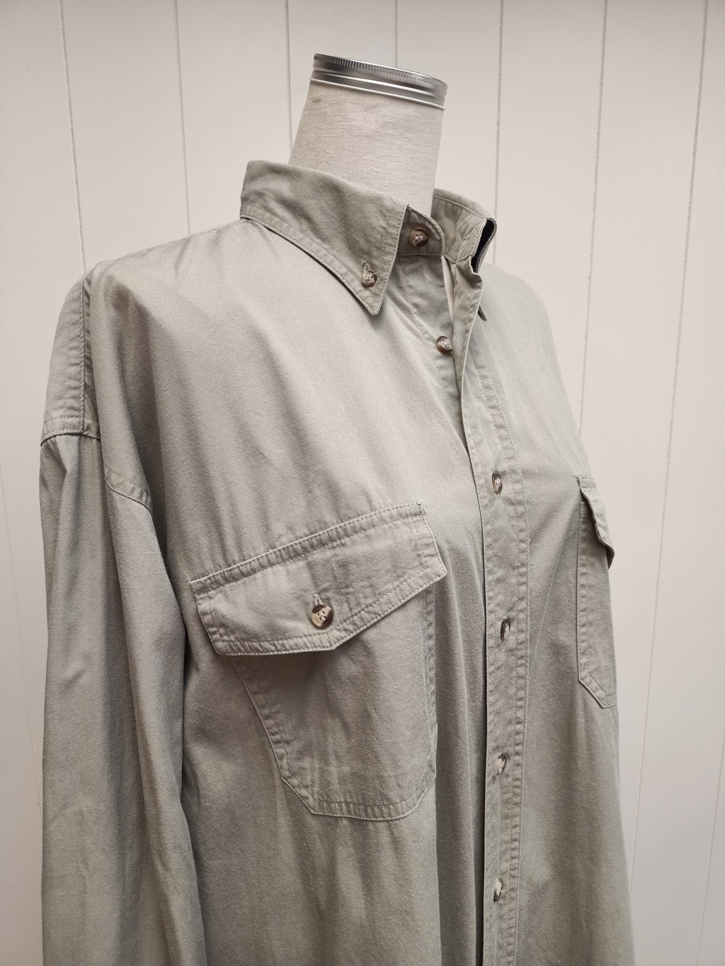 Live Wire Mens Khaki Green Shirt
