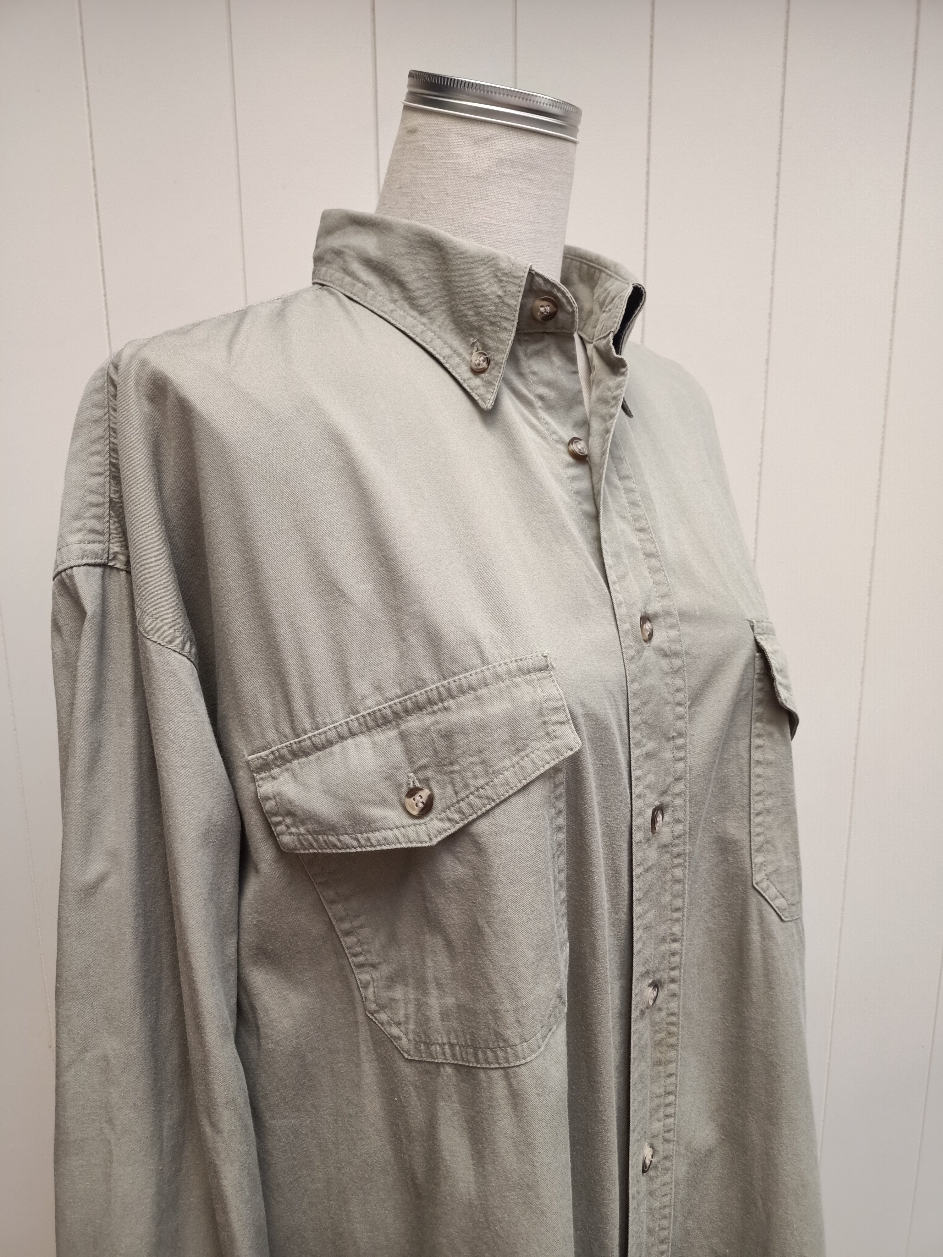 Live Wire Mens Khaki Green Shirt