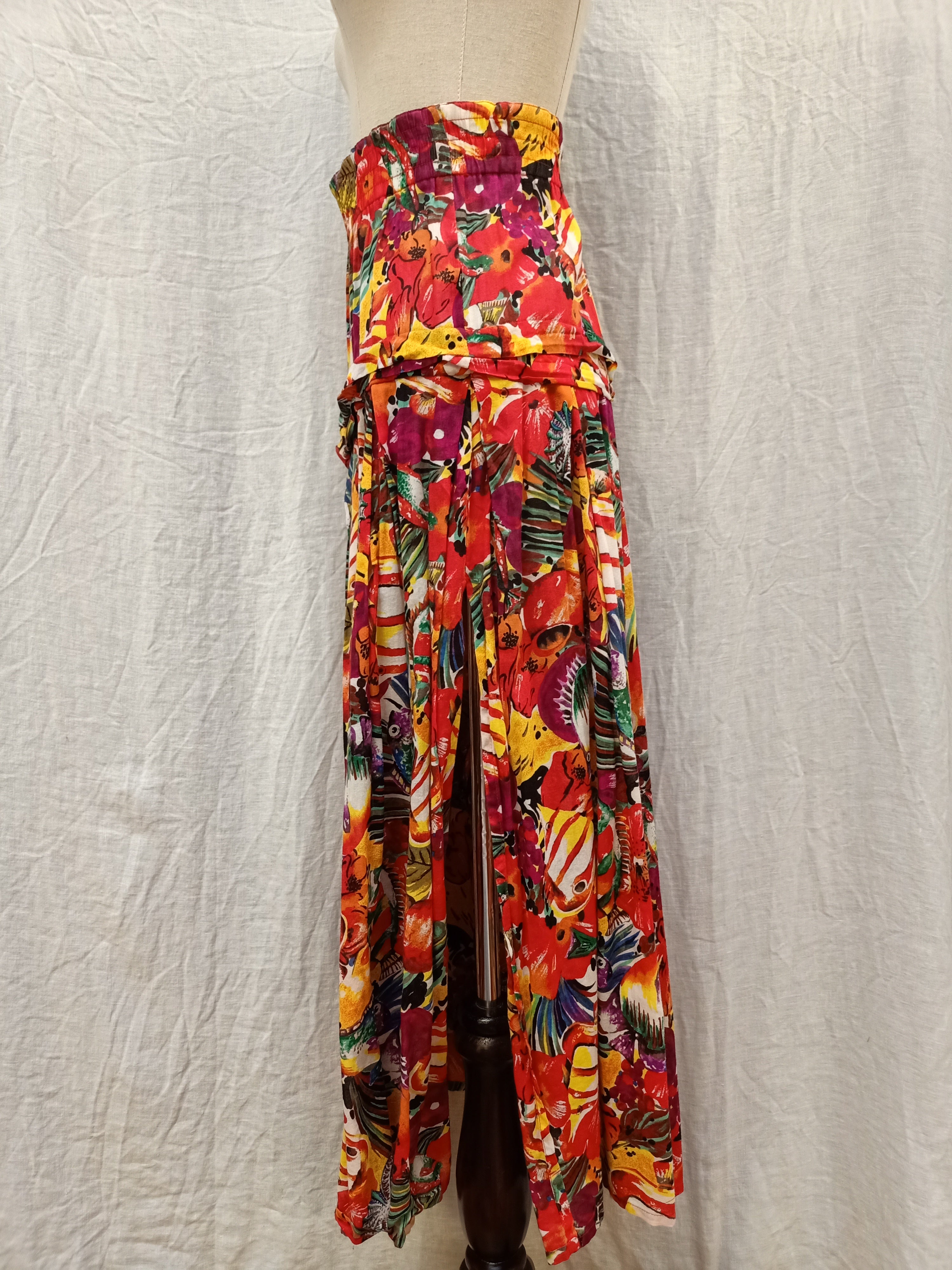 Retro Fish Patterned Skirt