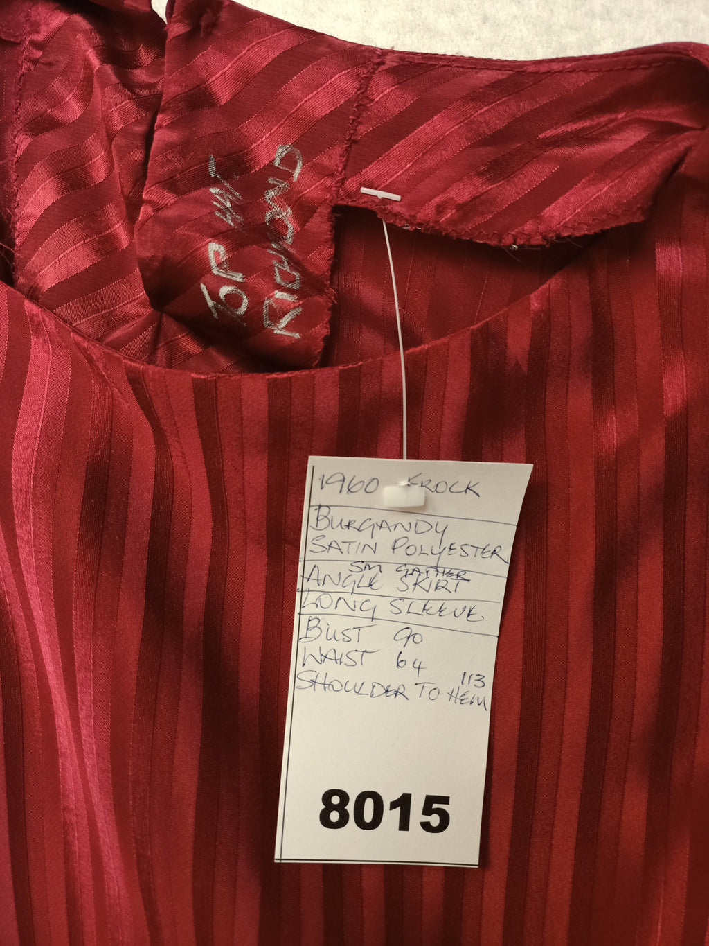 Vintage Striped Satin Dress