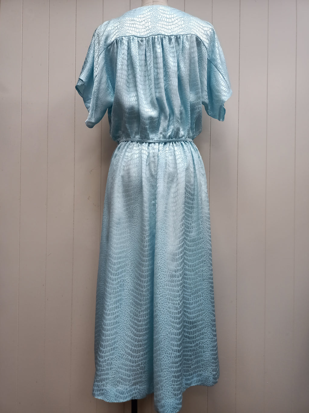 Vintage Snake Texture Satin Dress