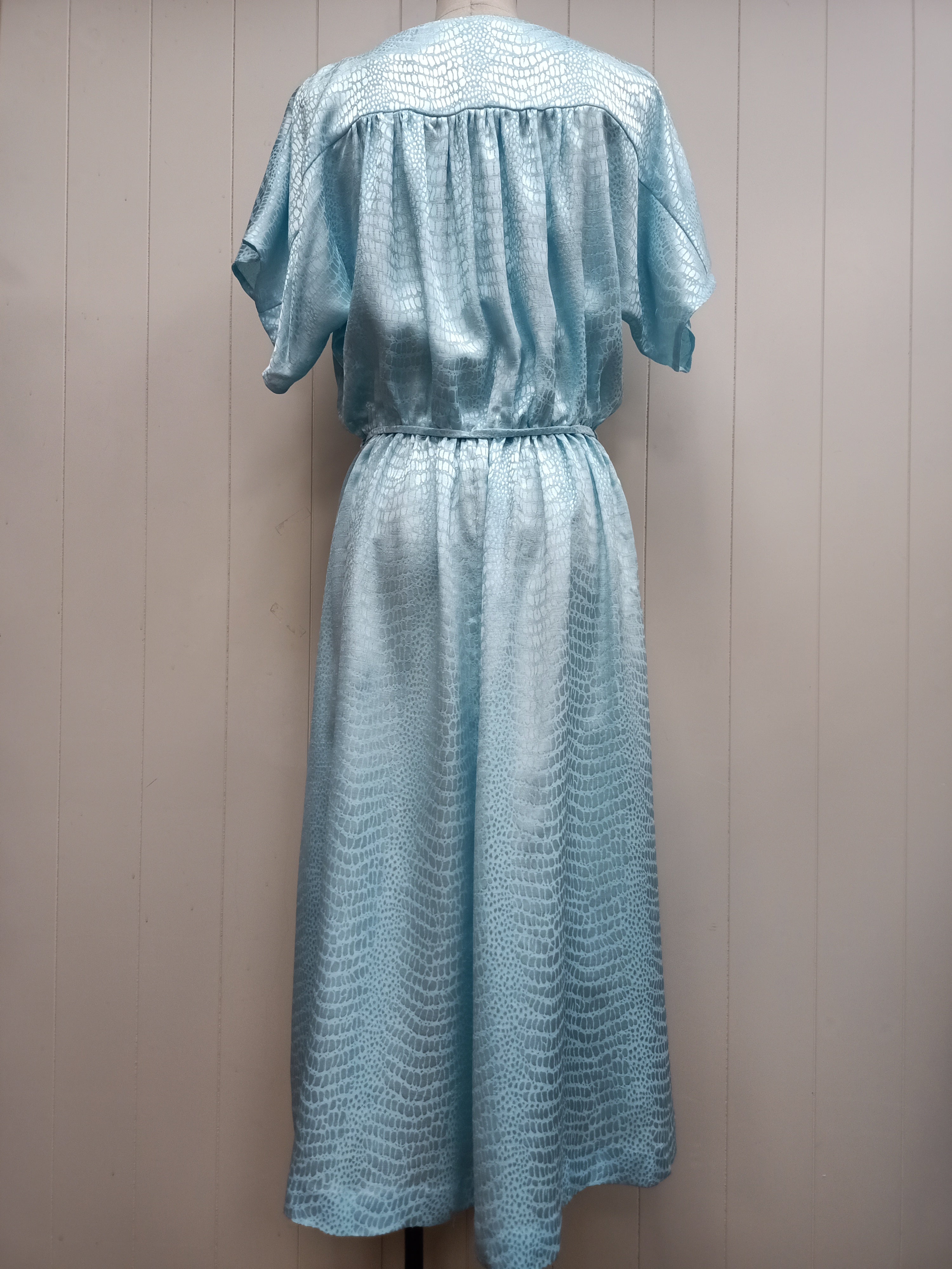 Vintage Snake Texture Satin Dress