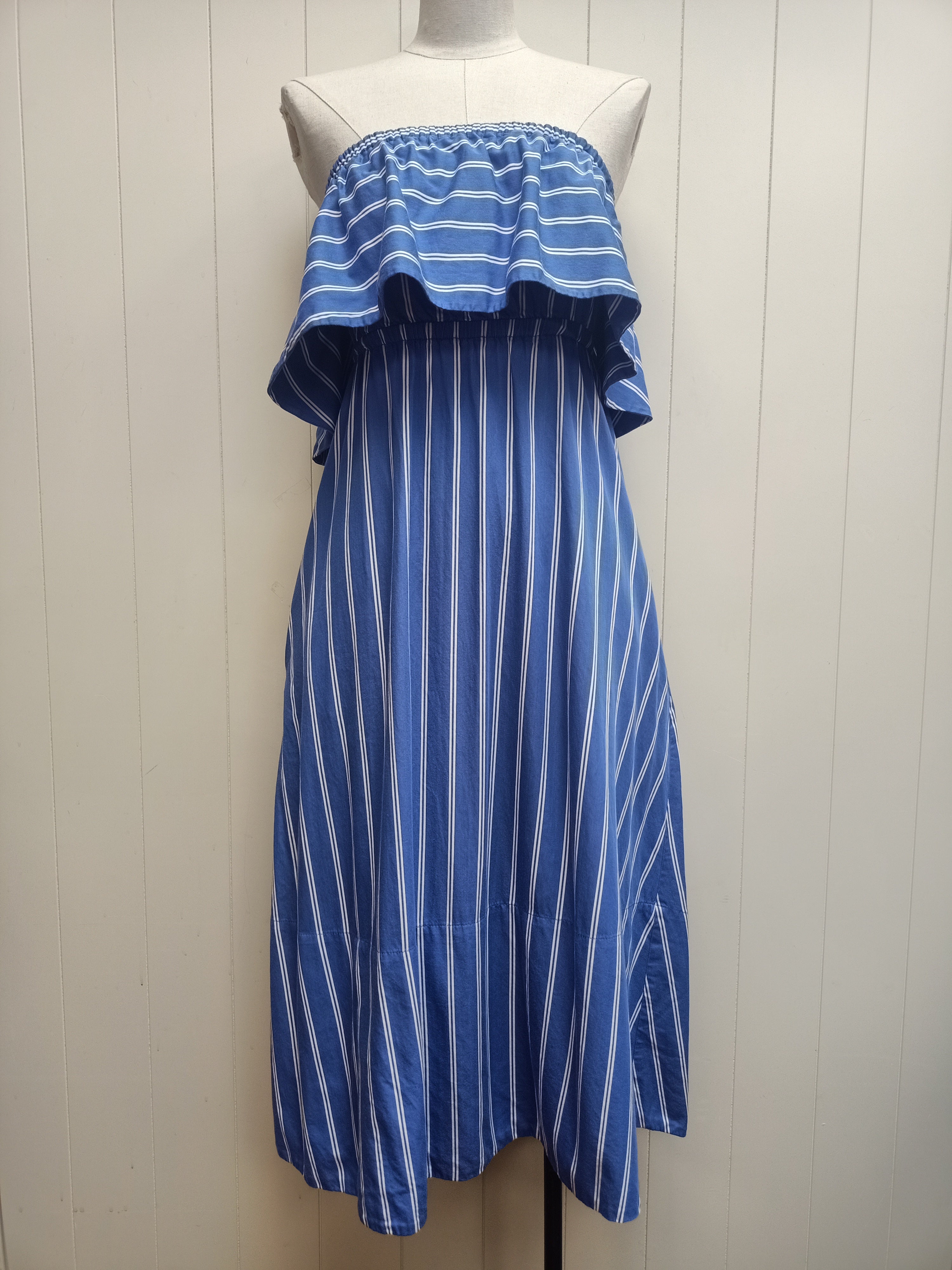 Seed Strapless Striped Dress