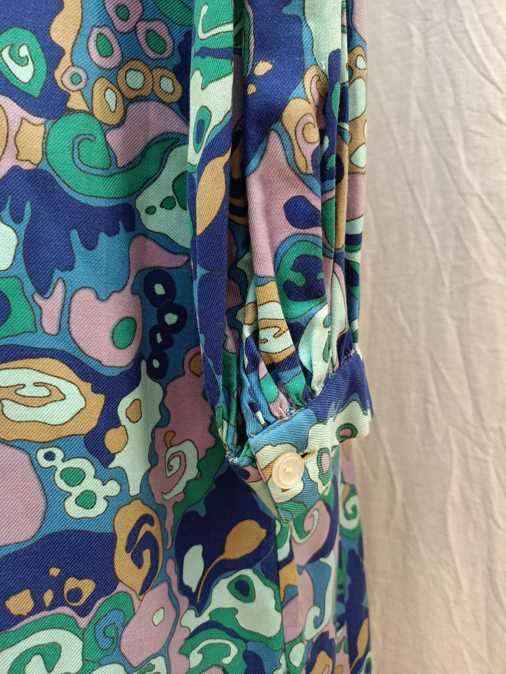 Vintage Abstract Blue Dress