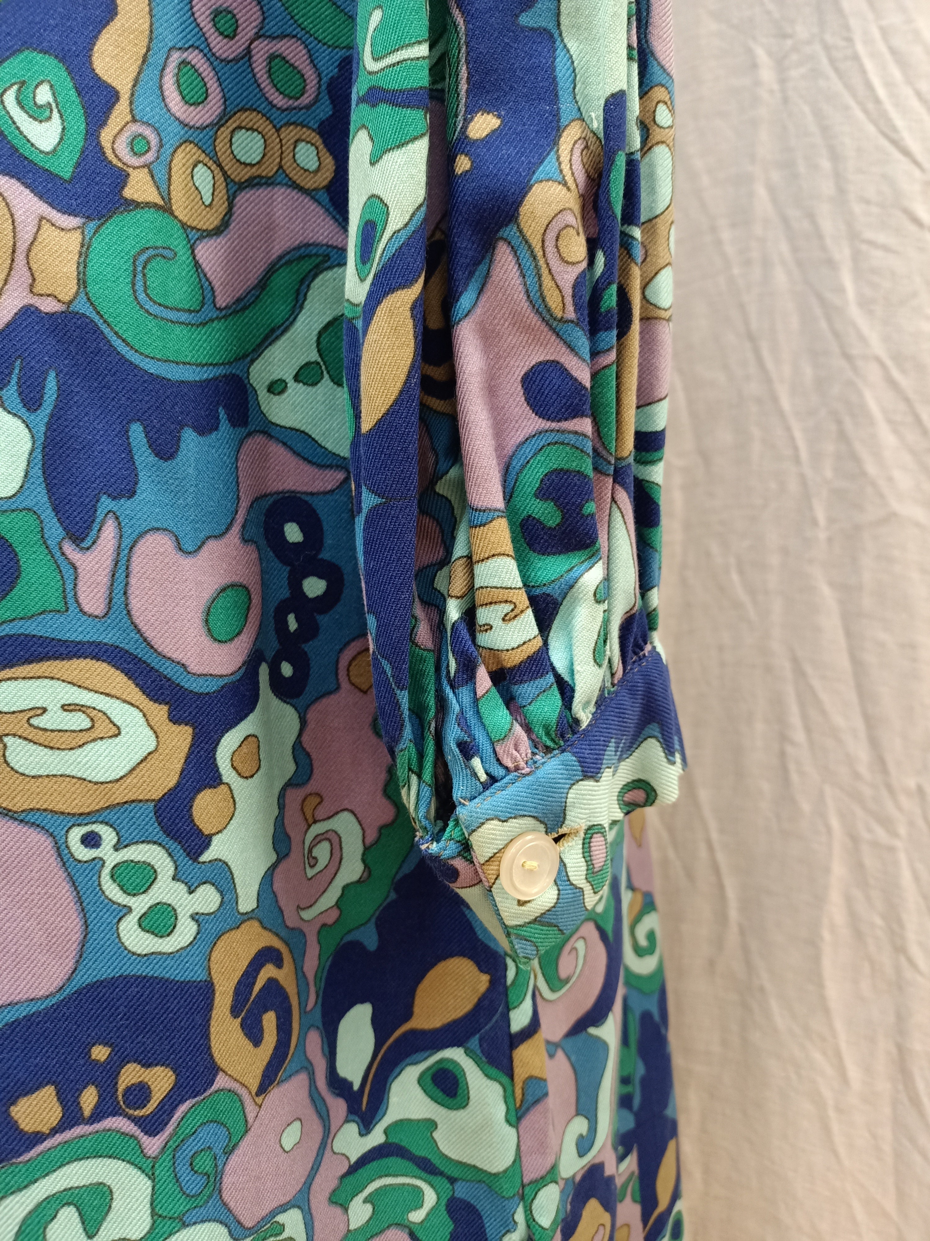 Vintage Abstract Blue Dress