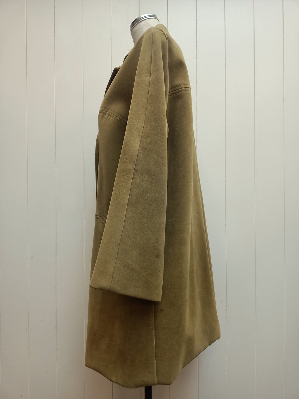Vintage Wayfarer Green Faux Suede Coat