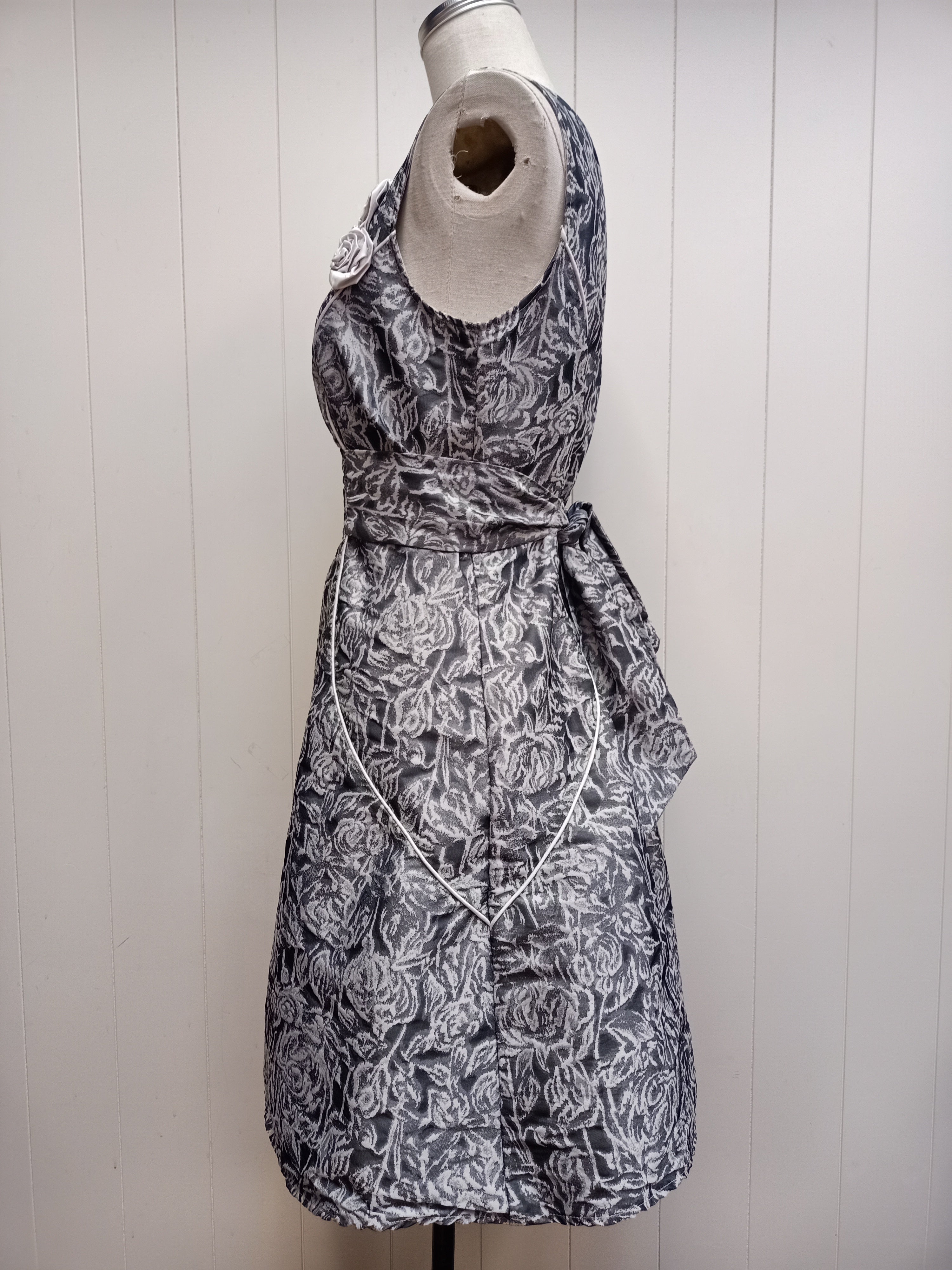 Annah Stretton Grey Jacquard Dress