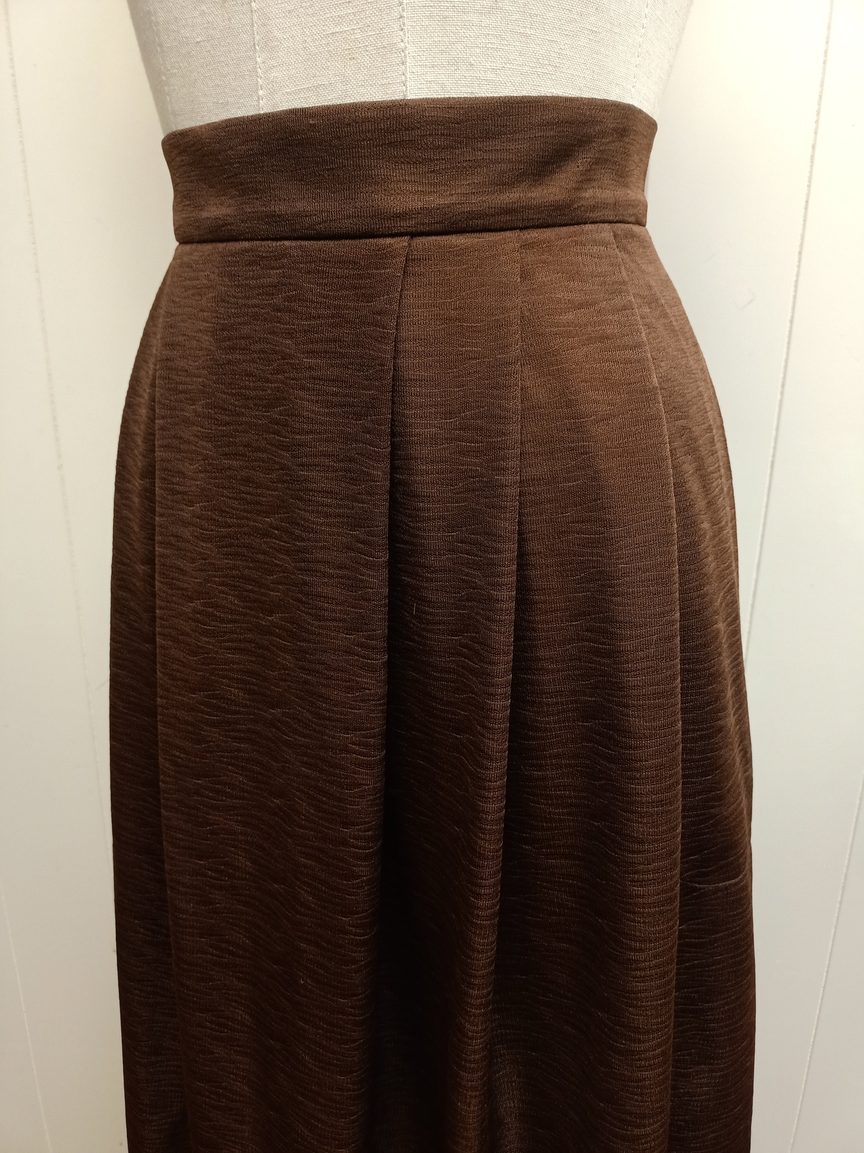 Vintage Southwell Brown Pleat Skirt