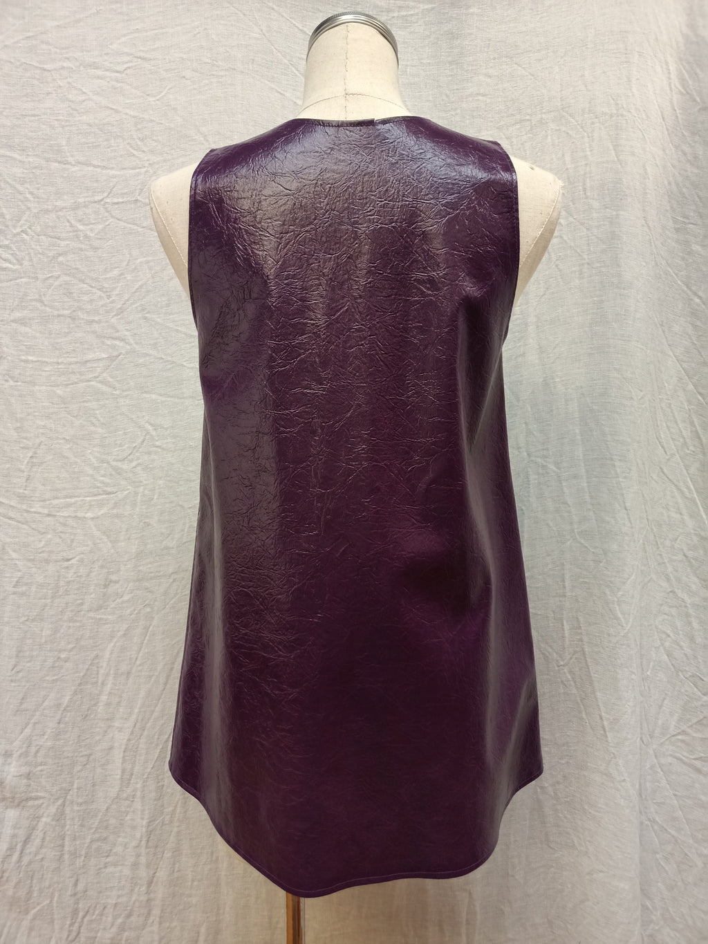 Purple Pleather Shirt