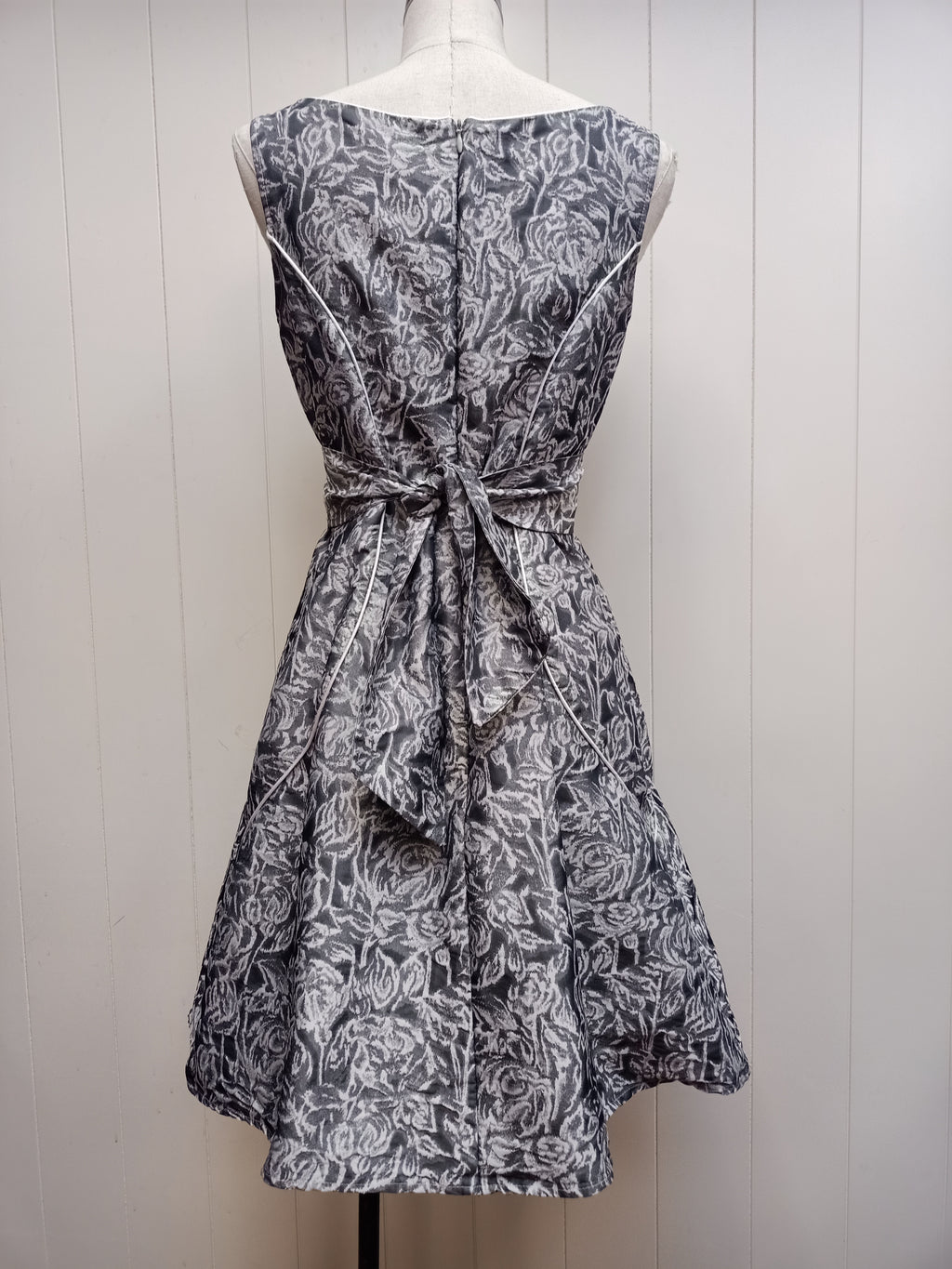 Annah Stretton Grey Jacquard Dress