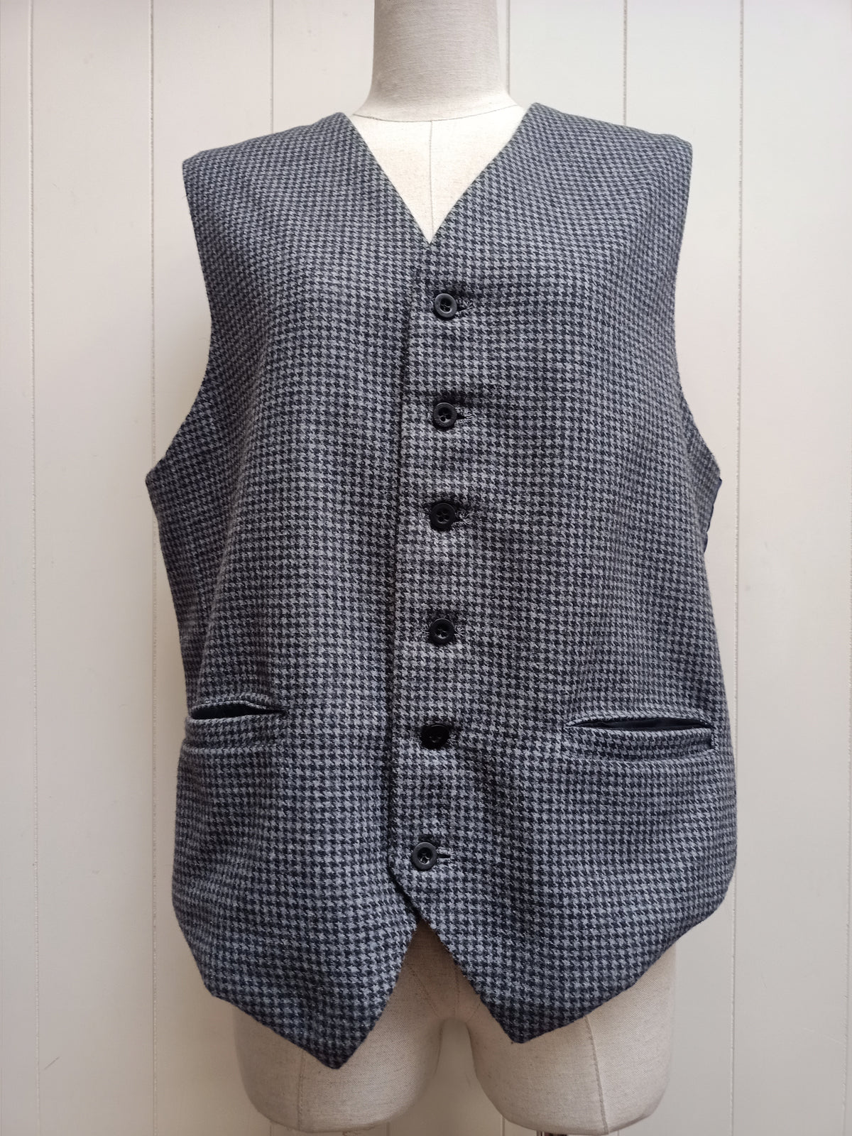 Vintage Mens Chantilly Herringbone Waistcoat