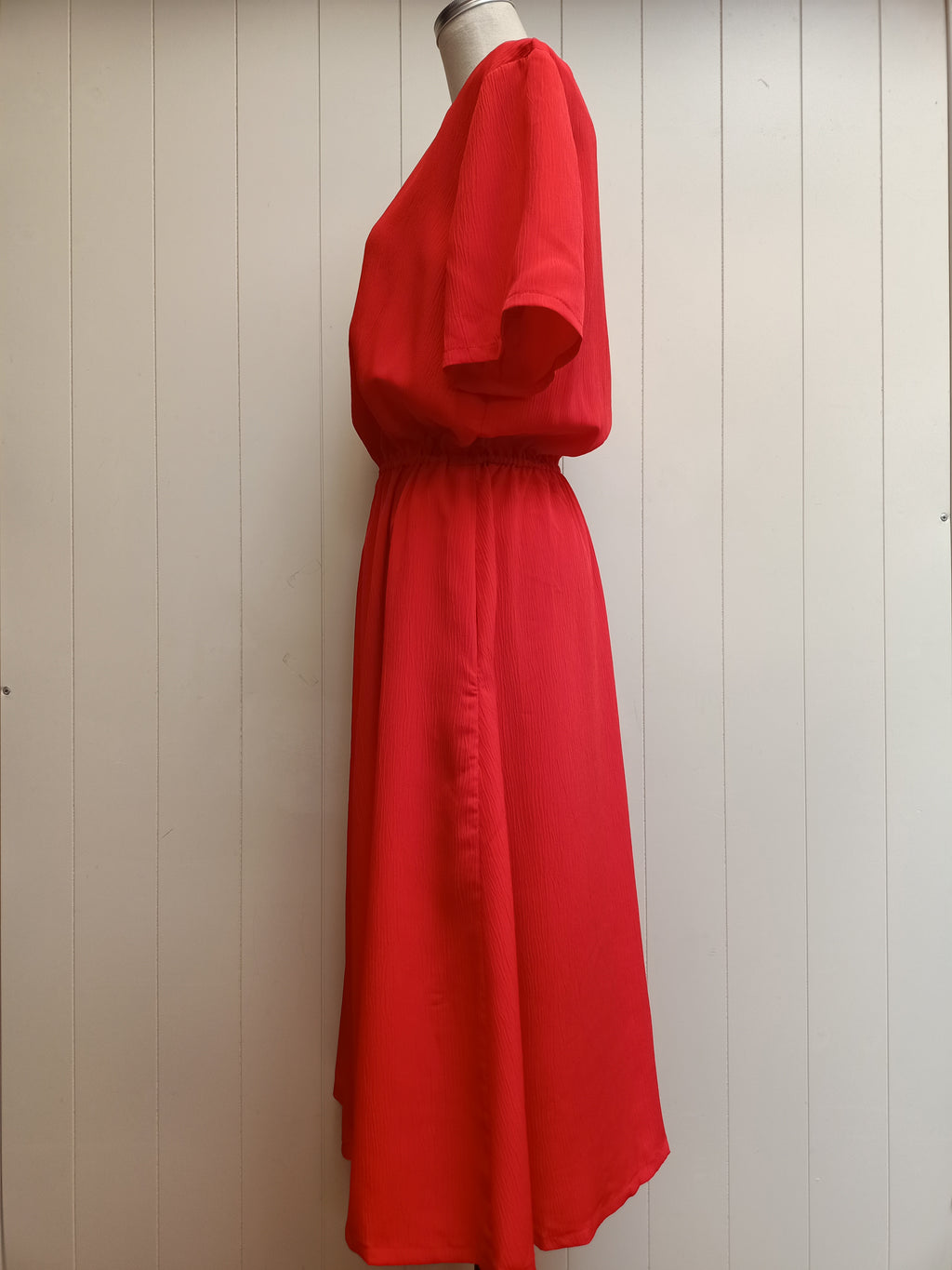 Vintage Textured Orange Dress