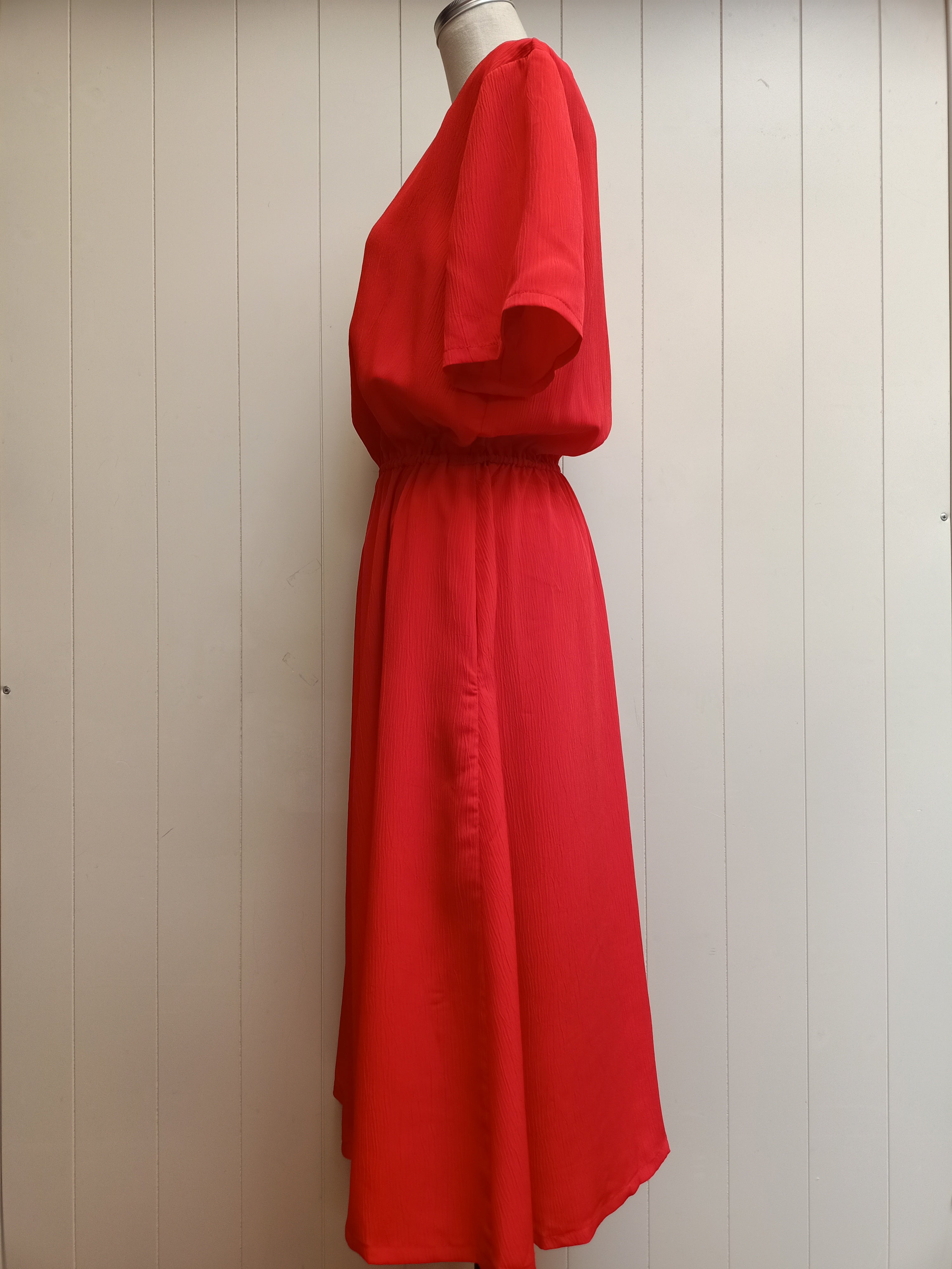 Vintage Textured Orange Dress
