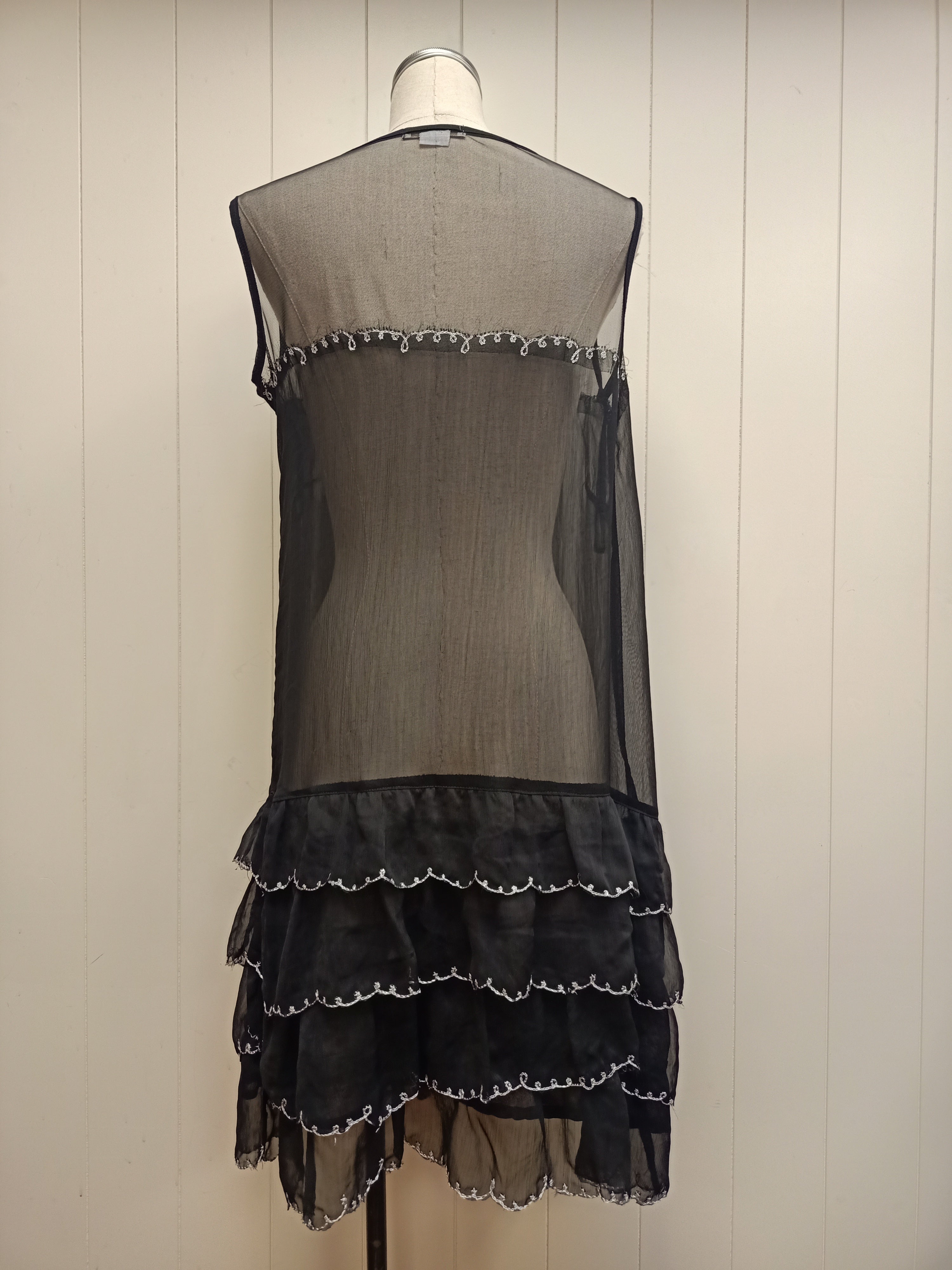 Barkins Ruffle Chiffon Dress